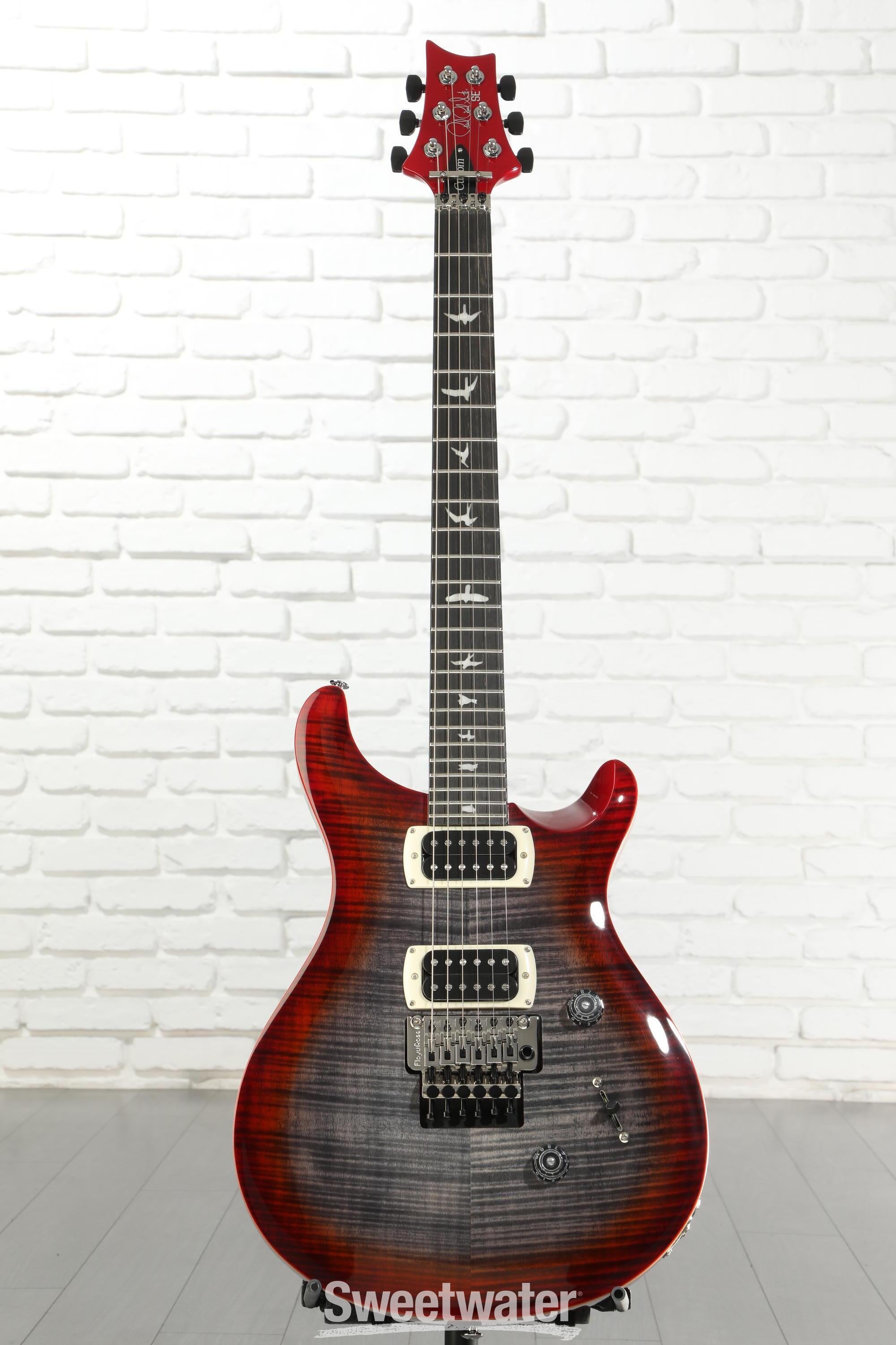 PRS SE Custom 24 Floyd Electric Guitar - Charcoal Cherry Burst