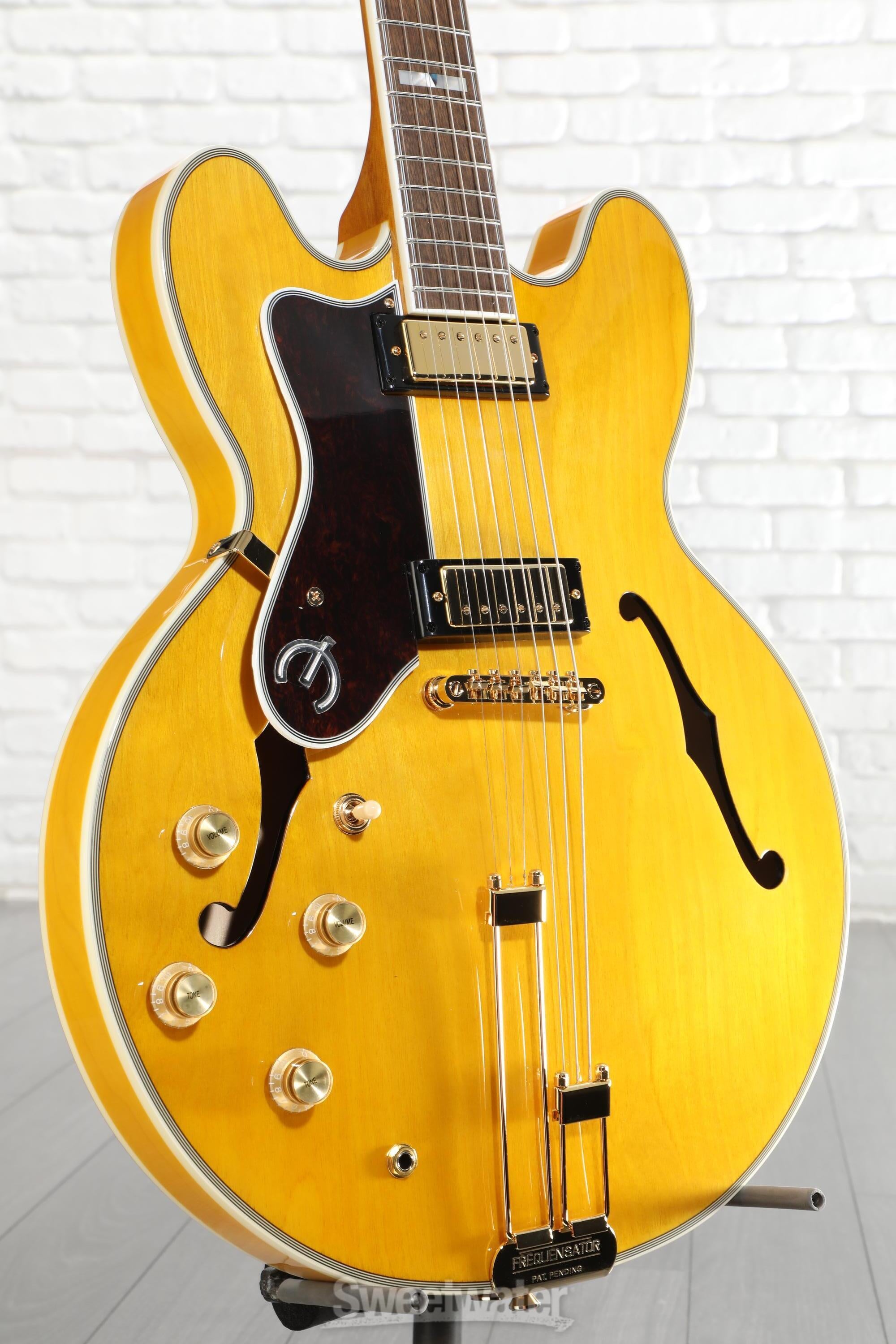 Photo of Epiphone Sheraton Frequensator Left-handed Semi-hollowbody Electric Guitar - Natural