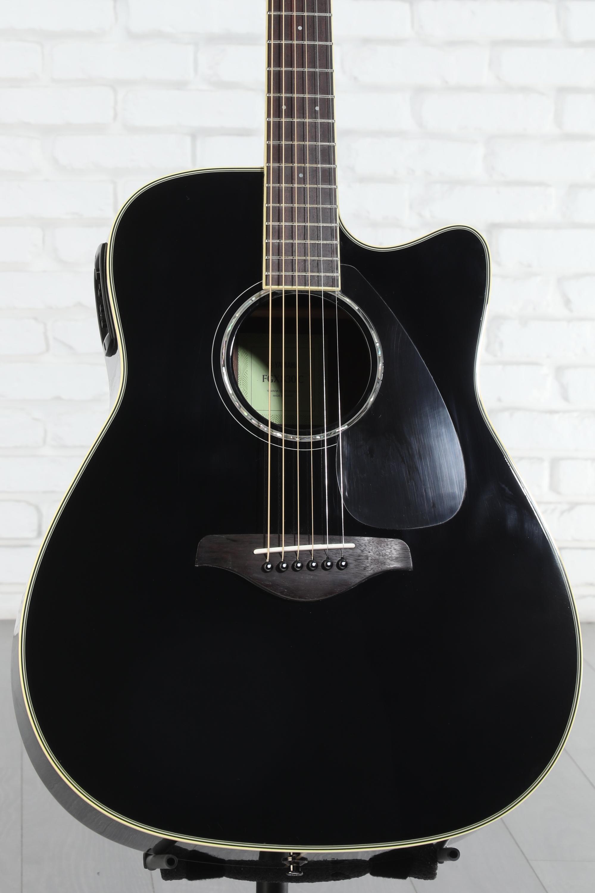 Yamaha FGX830C Dreadnought Cutaway Acoustic-electric Guitar - Black