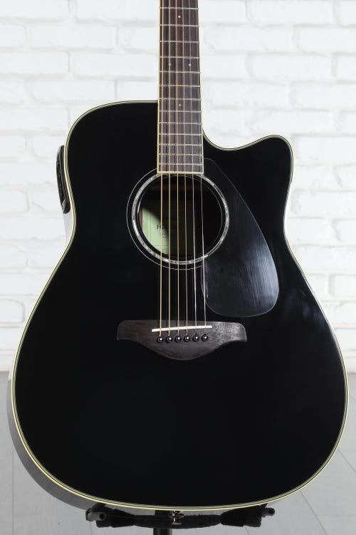 Yamaha FGX830C Dreadnought Cutaway Acoustic-electric Guitar - Black