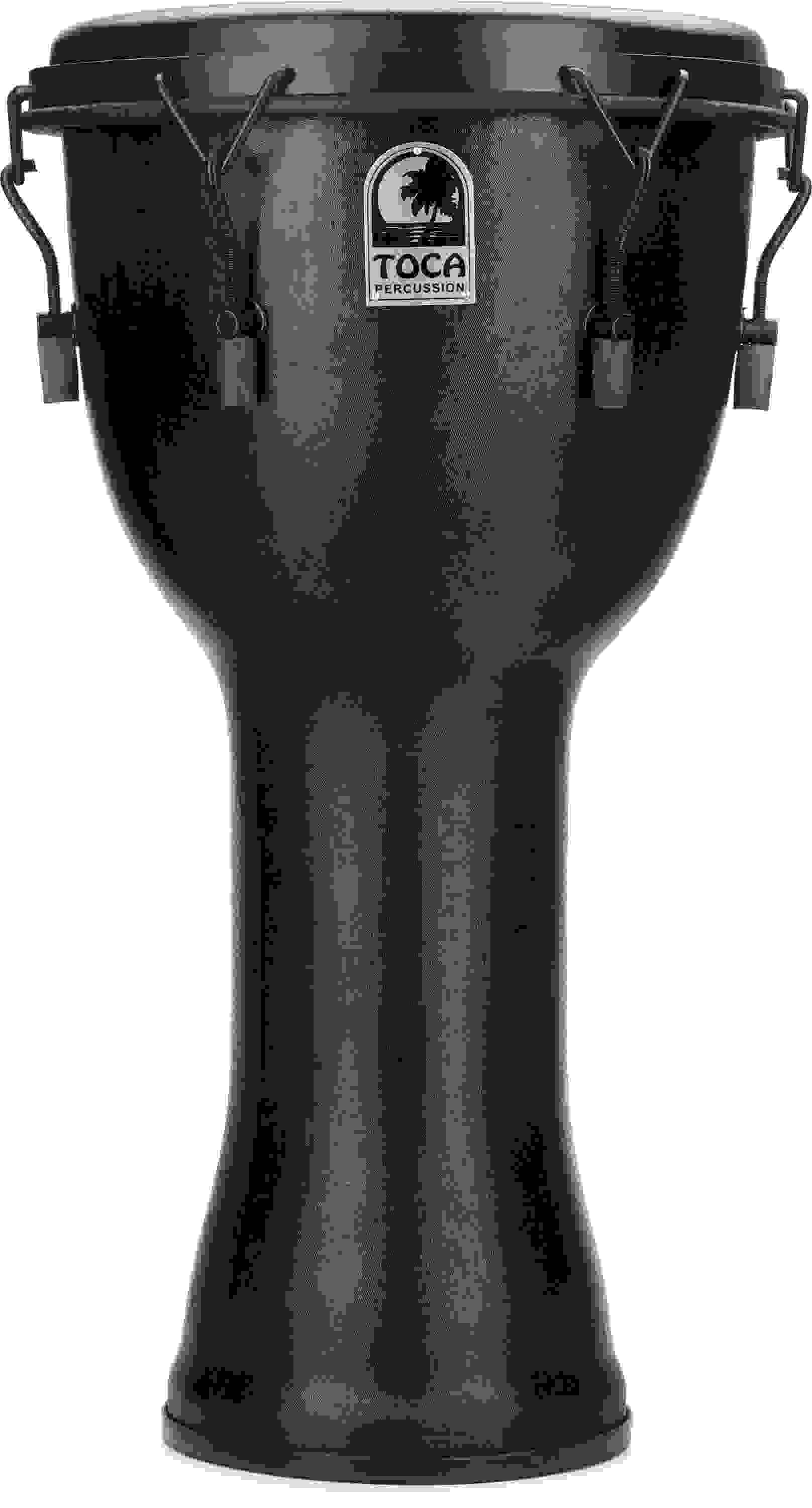 Toca Percussion Freestyle Mechanically Tuned Djembe - 12 inches, Black Mamba