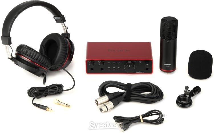 Focusrite Scarlett 2i2 (4th Gen) USB Audio Interface PODCASTING PAK