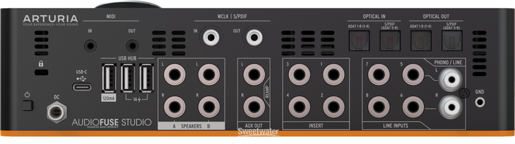 Arturia AudioFuse Studio guitarra interface de áudio USB placa de som de  gravação