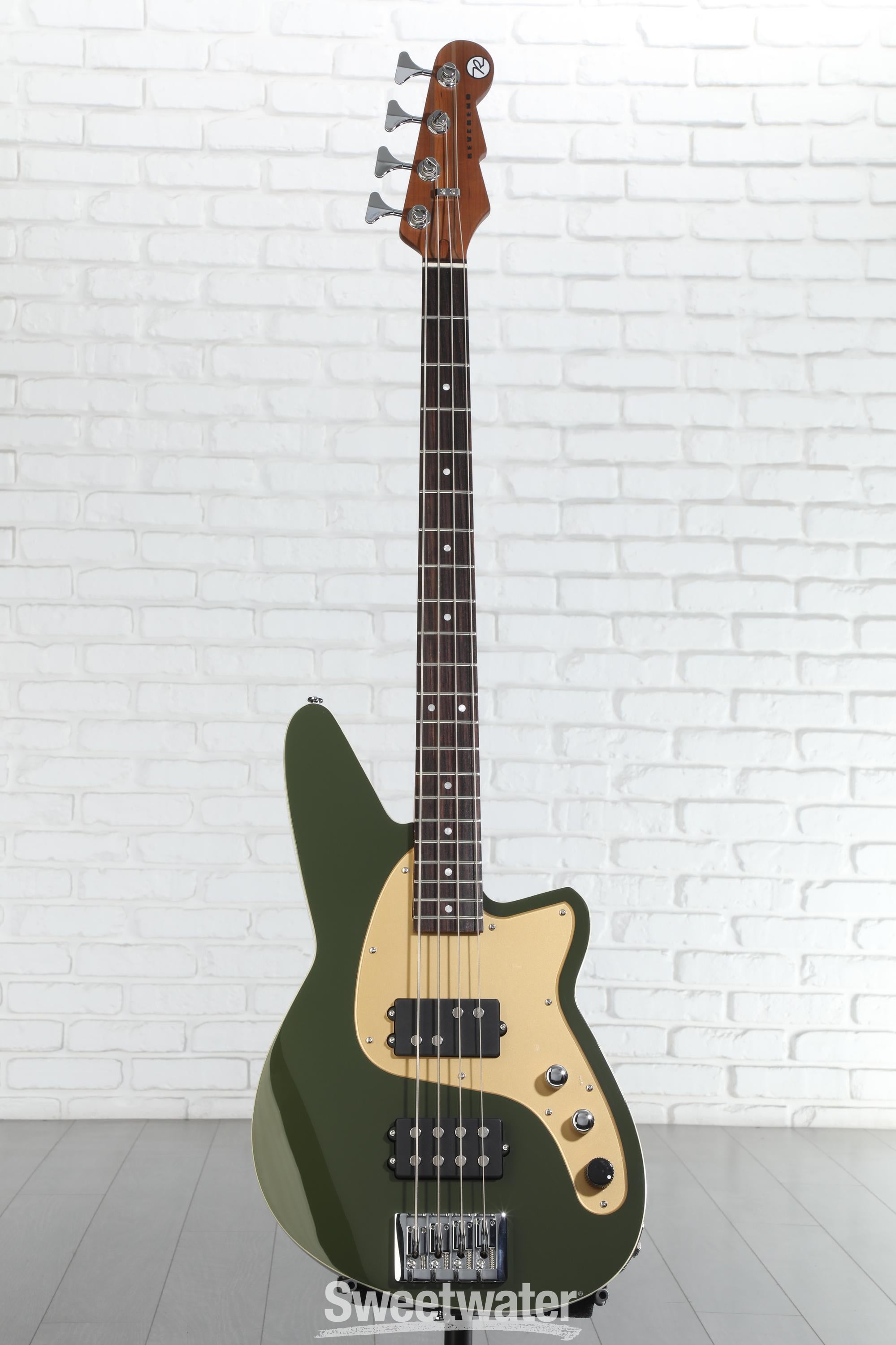Reverend Mercalli 4 Electric Bass Guitar - Army Green | Sweetwater