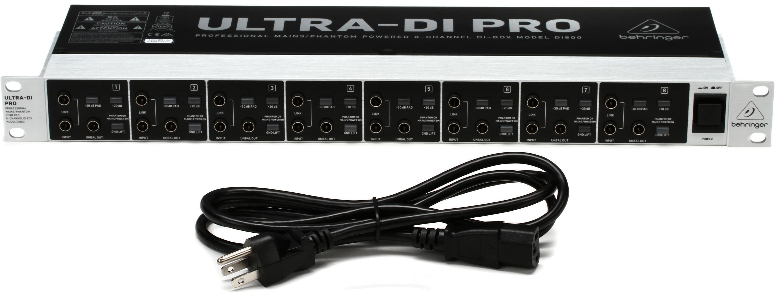 Behringer Ultra-DI Pro DI800v2 8-channel Active Instrument Direct Box