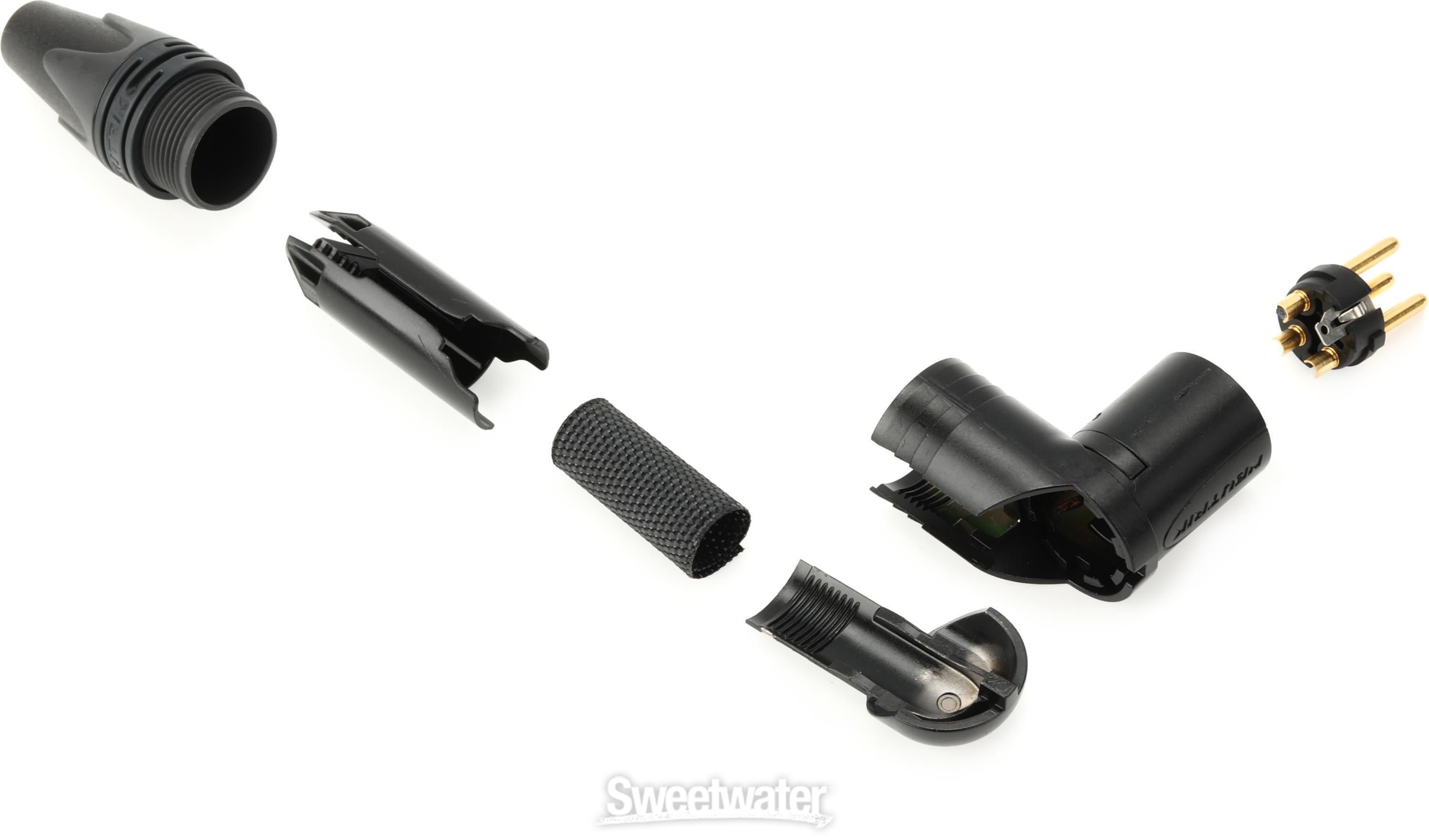 Neutrik NC3MRX-B 3-pole Right Angle Male XLR Cable Connector