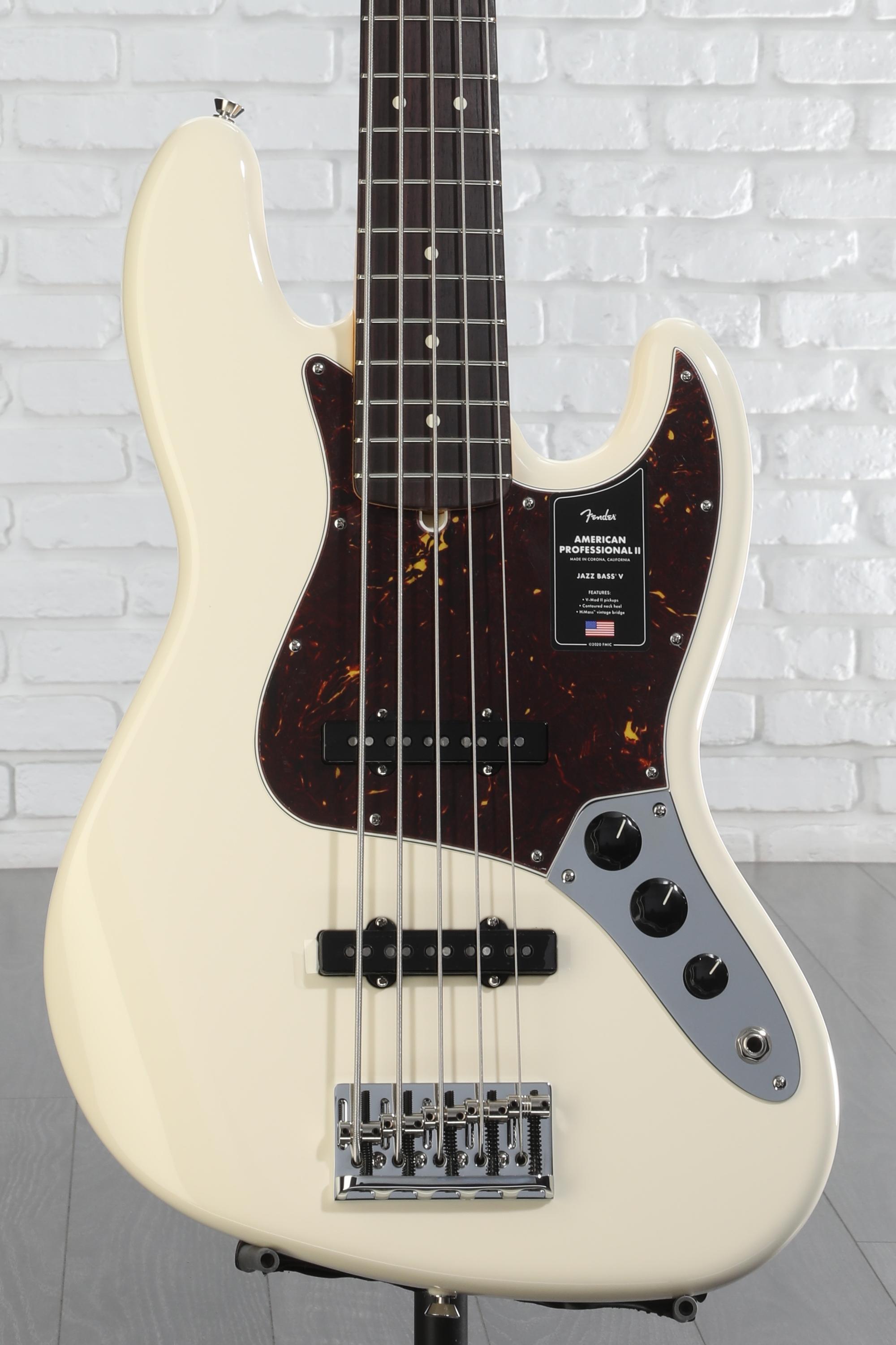 Fender American Professional II Jazz Bass V - Olympic White