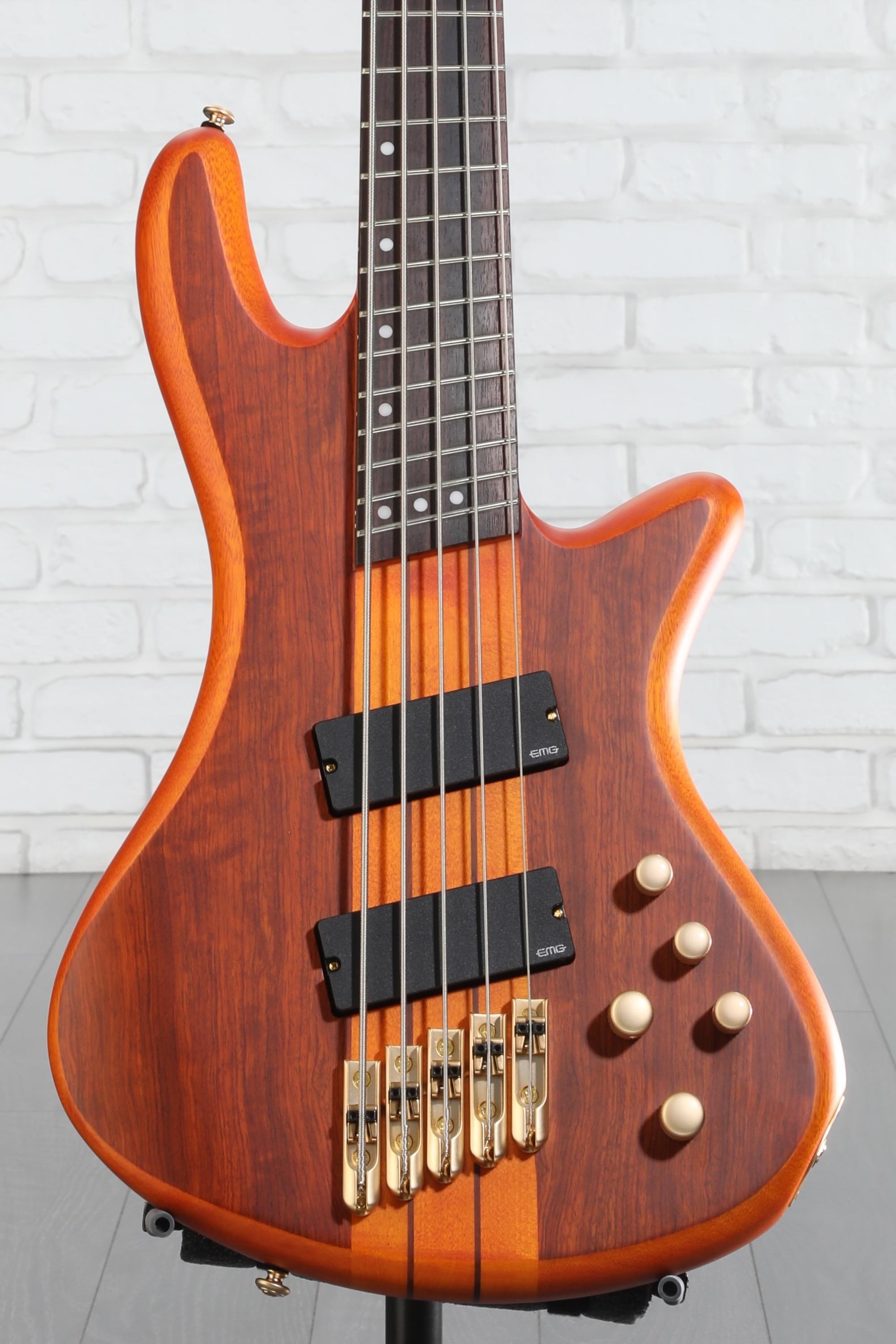 Schecter Stiletto Studio 5 FF Bass Guitar - Honey Satin | Sweetwater