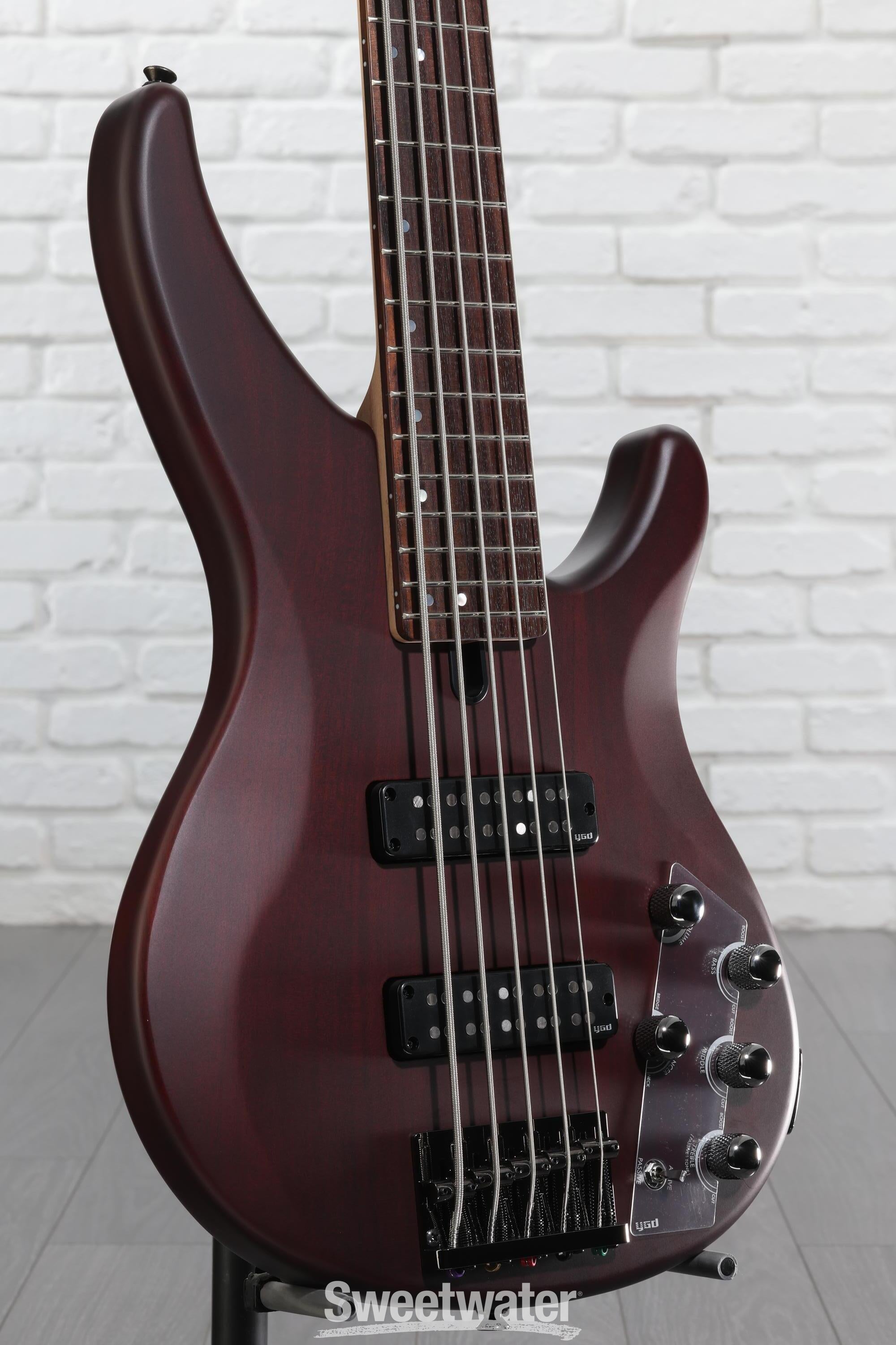 Yamaha TRBX505 5-string Bass Guitar - Translucent Brown | Sweetwater