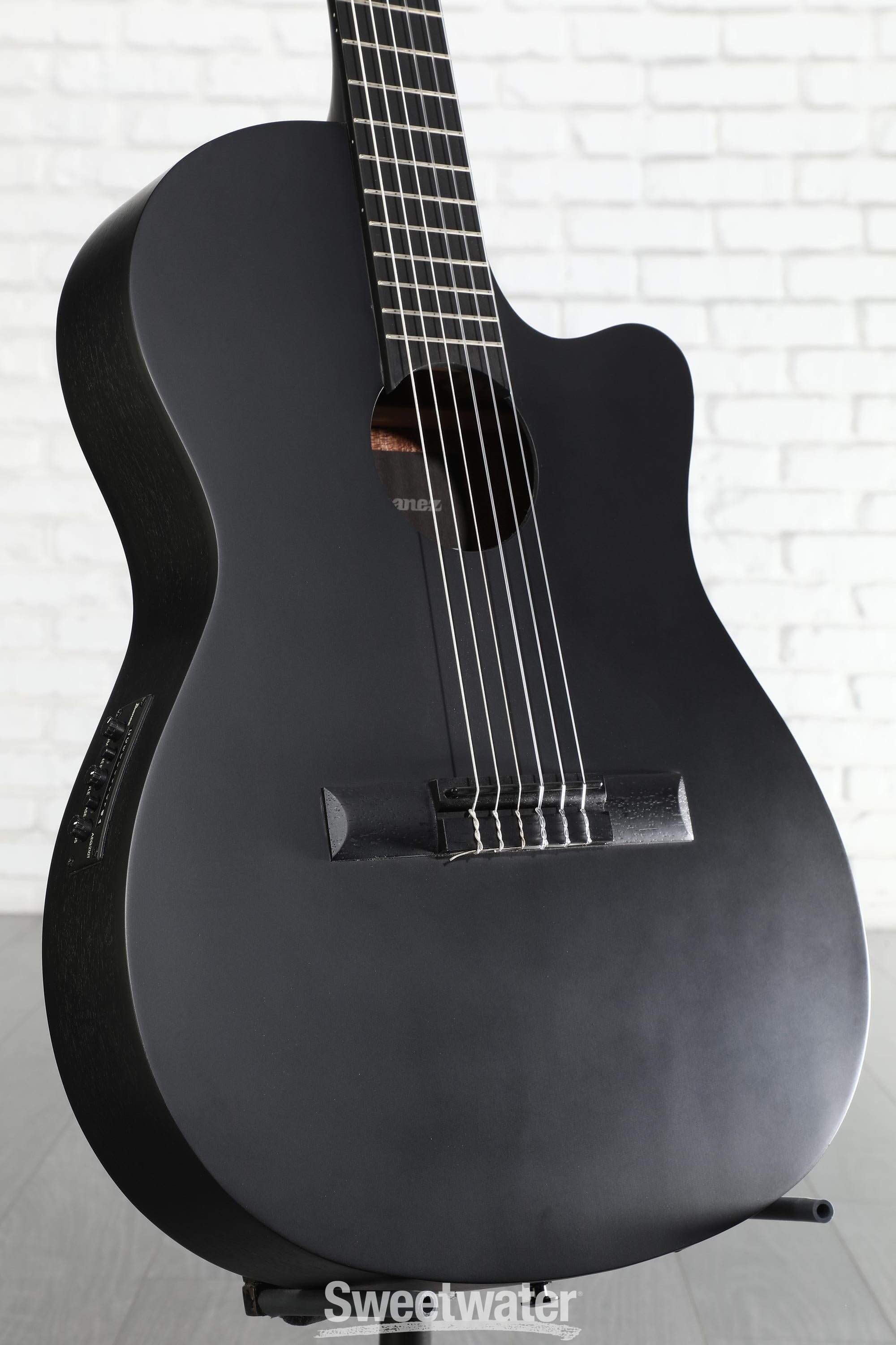 Photo of Ibanez GA Cutaway Thinline Nylon-string Acoustic-electric Guitar - Black Out