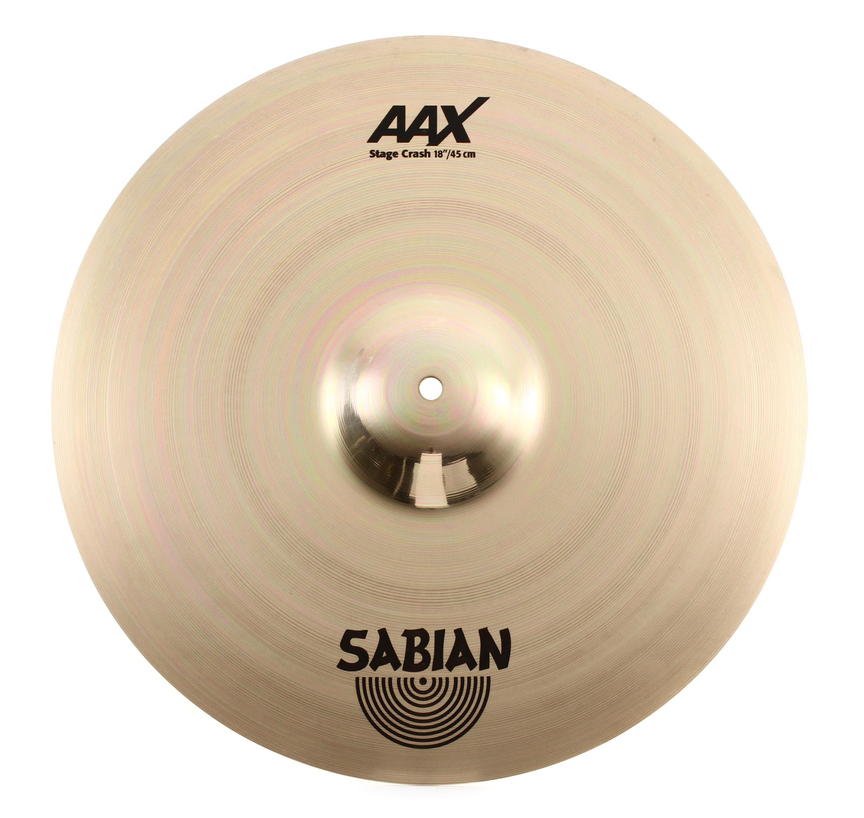 高い品質 SABIAN 18インチ中古 Crash Stage AAX パーカッション 