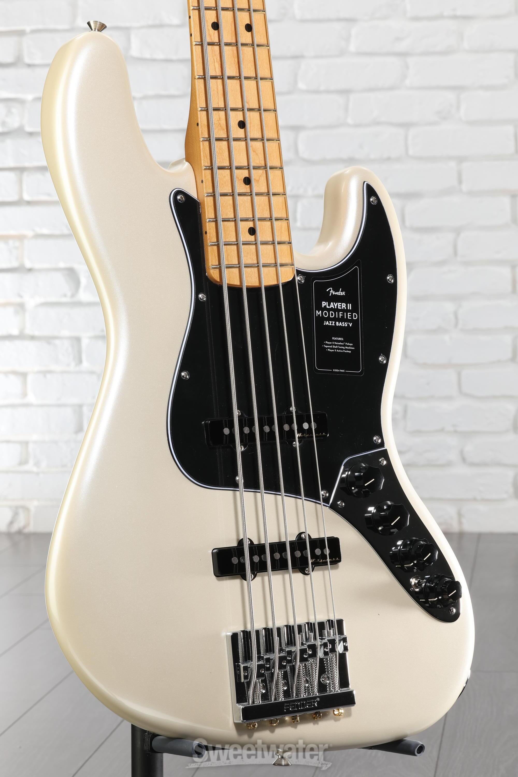 Fender Player II Modified Active Jazz Bass V - Olympic Pearl