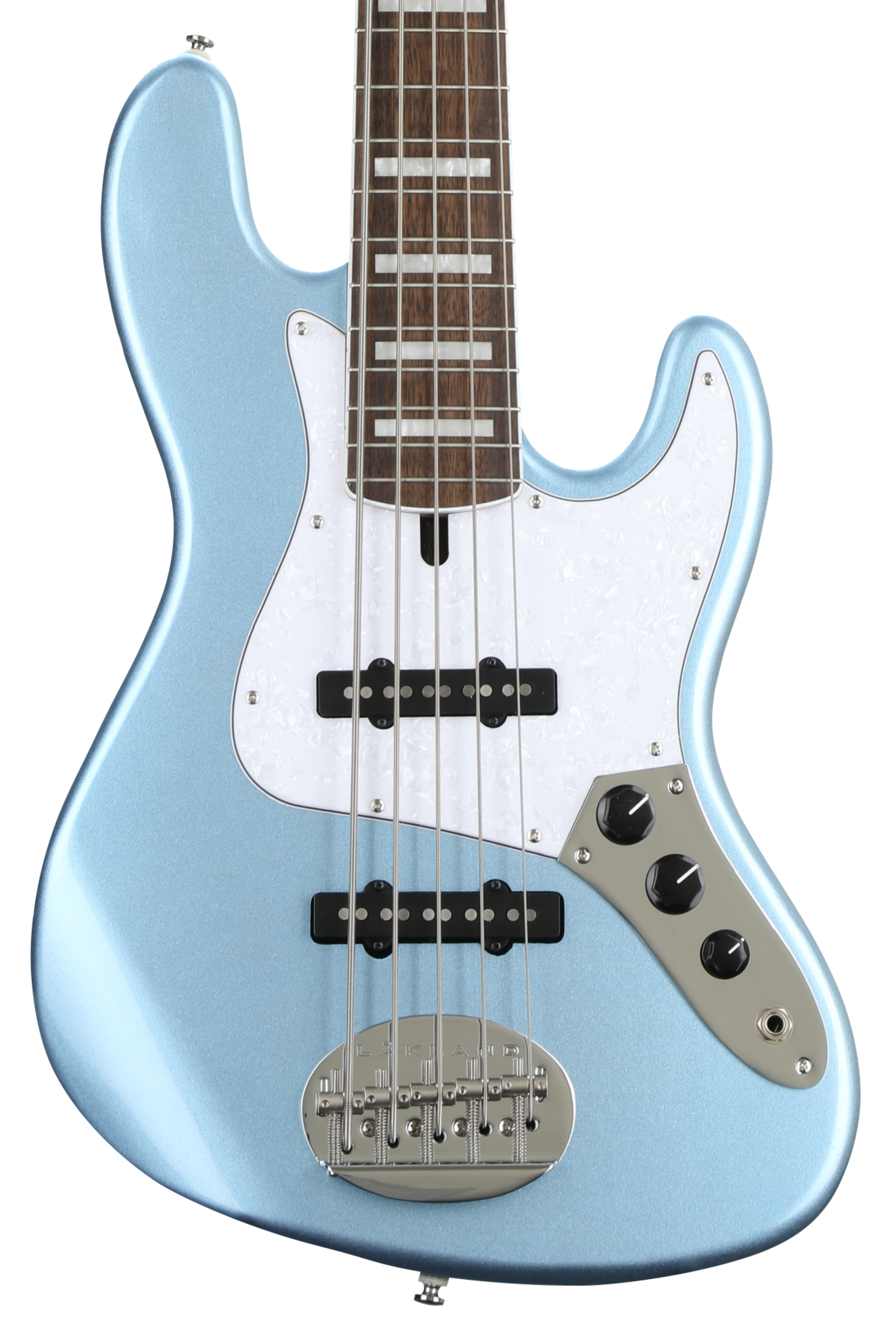 Lakland Skyline 55-60 Vintage J Custom Bass Guitar - Lake Placid Blue with  Rosewood Fingerboard