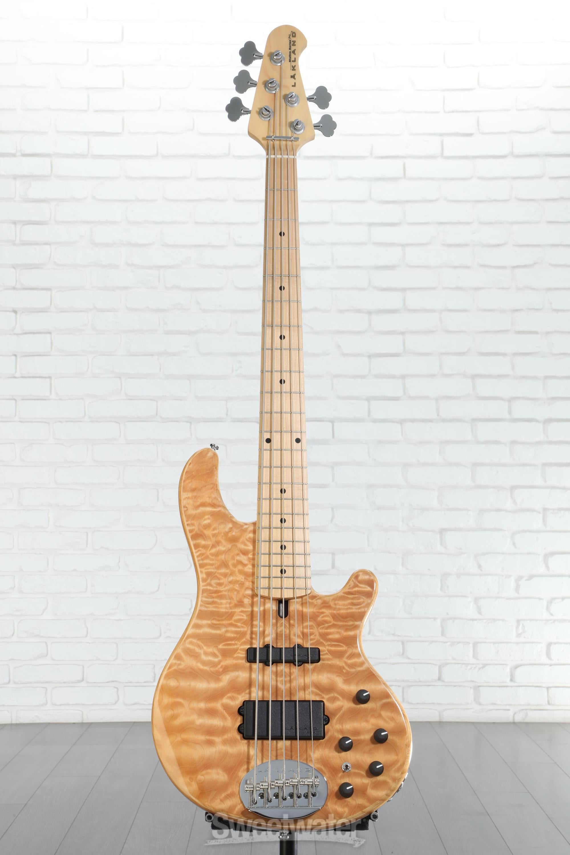ベース Lakland Skyline Japan Series 5-String Lakland Skyline 55-02 Deluxe 5-string Bass Guitar - Natural with