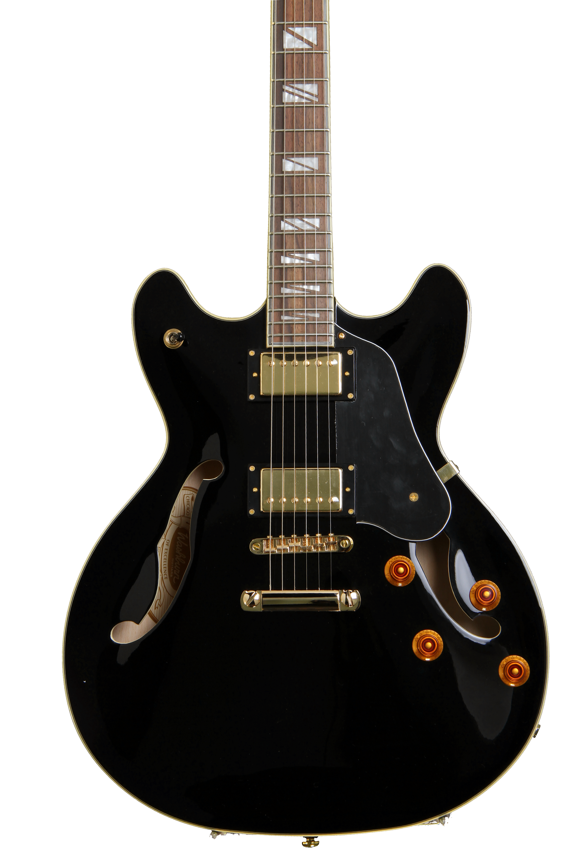 Washburn HB35 Semi-hollowbody Electric - Black | Sweetwater