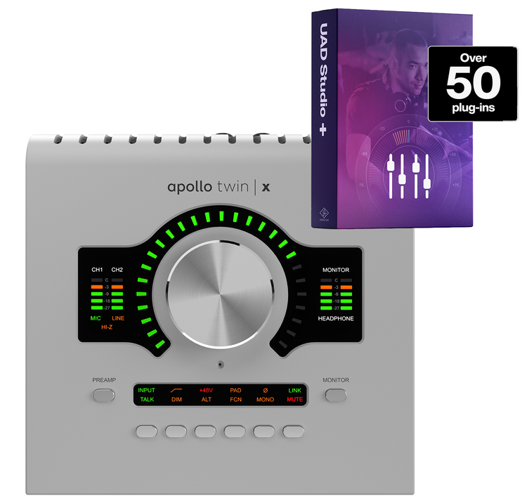 Universal Audio Apollo Twin X QUAD Gen 2 and Studio+ Edition Bundle