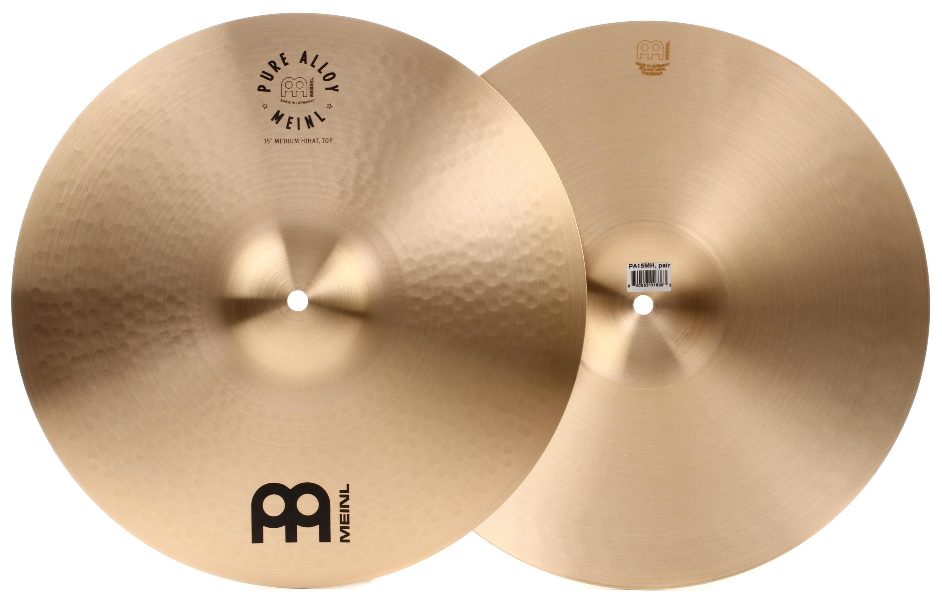 Meinl Cymbals 15 inch Pure Alloy Medium Hi-hat Cymbals