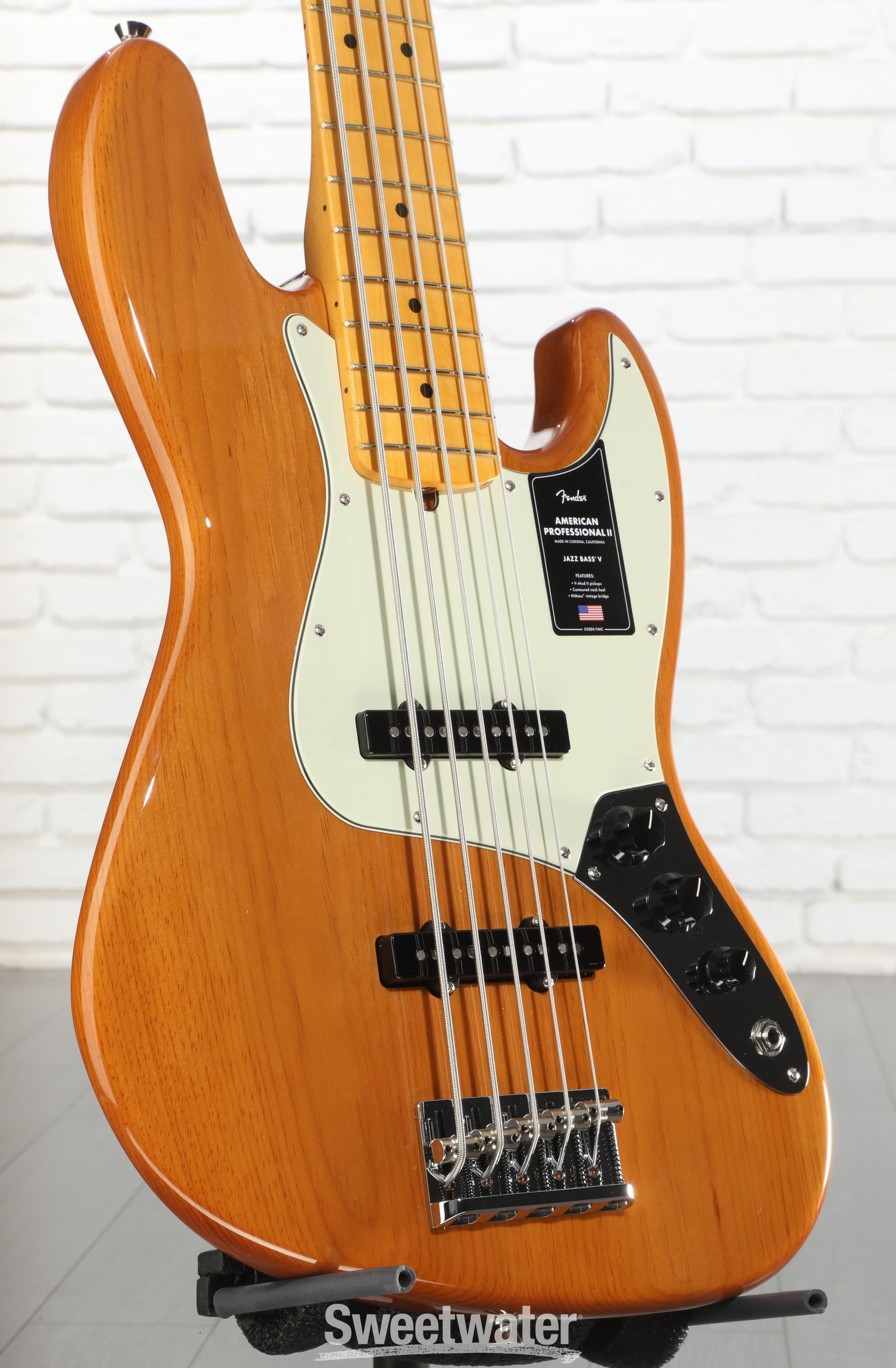 Fender American Professional II Jazz Bass V - Roasted Pine, Maple