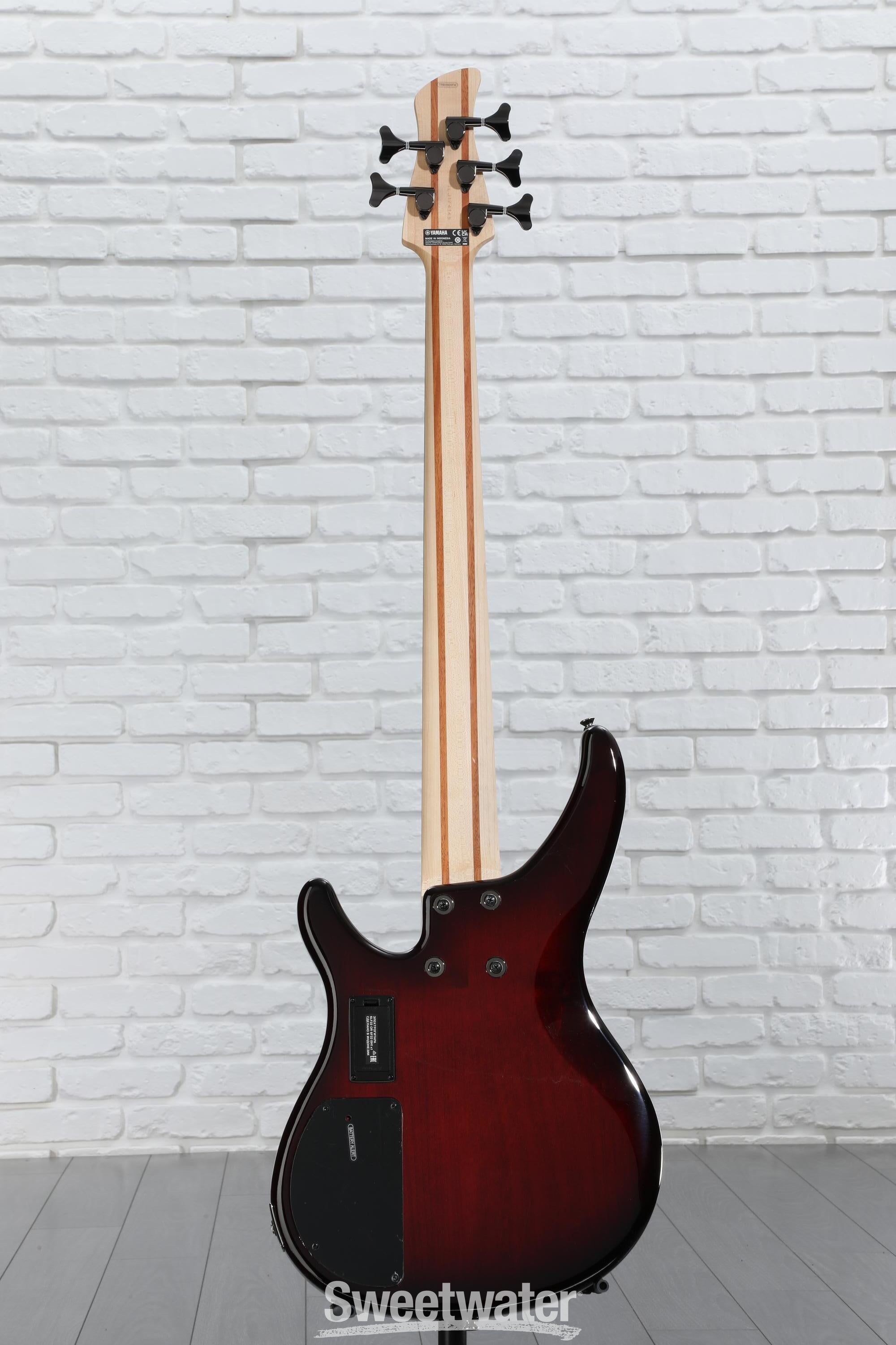 Yamaha TRBX605FM 5-string Bass Guitar - Dark Red Burst