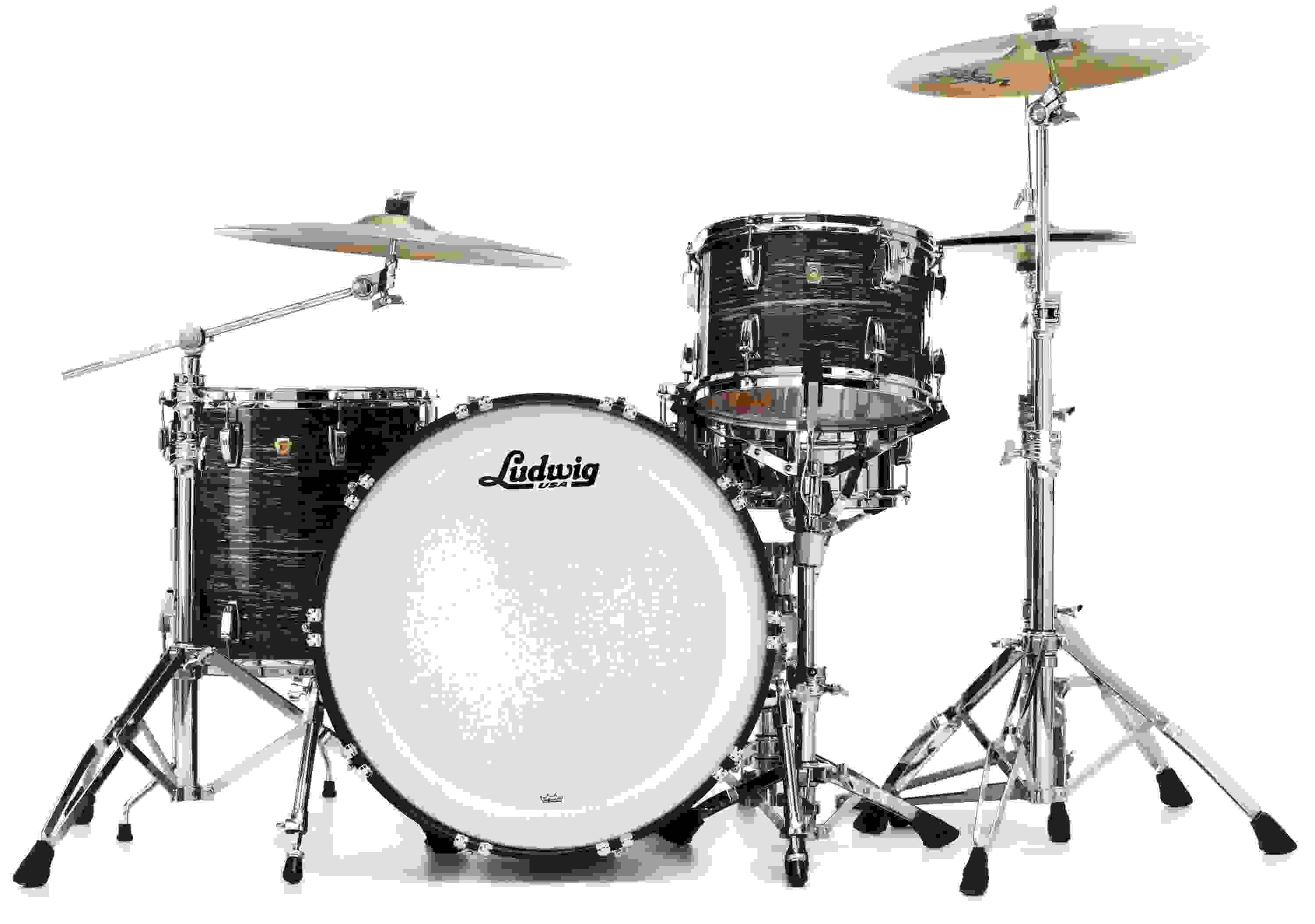 Ludwig Classic Maple Pro Beat 3-piece Shell Pack - Vintage Black Oyster Pearl