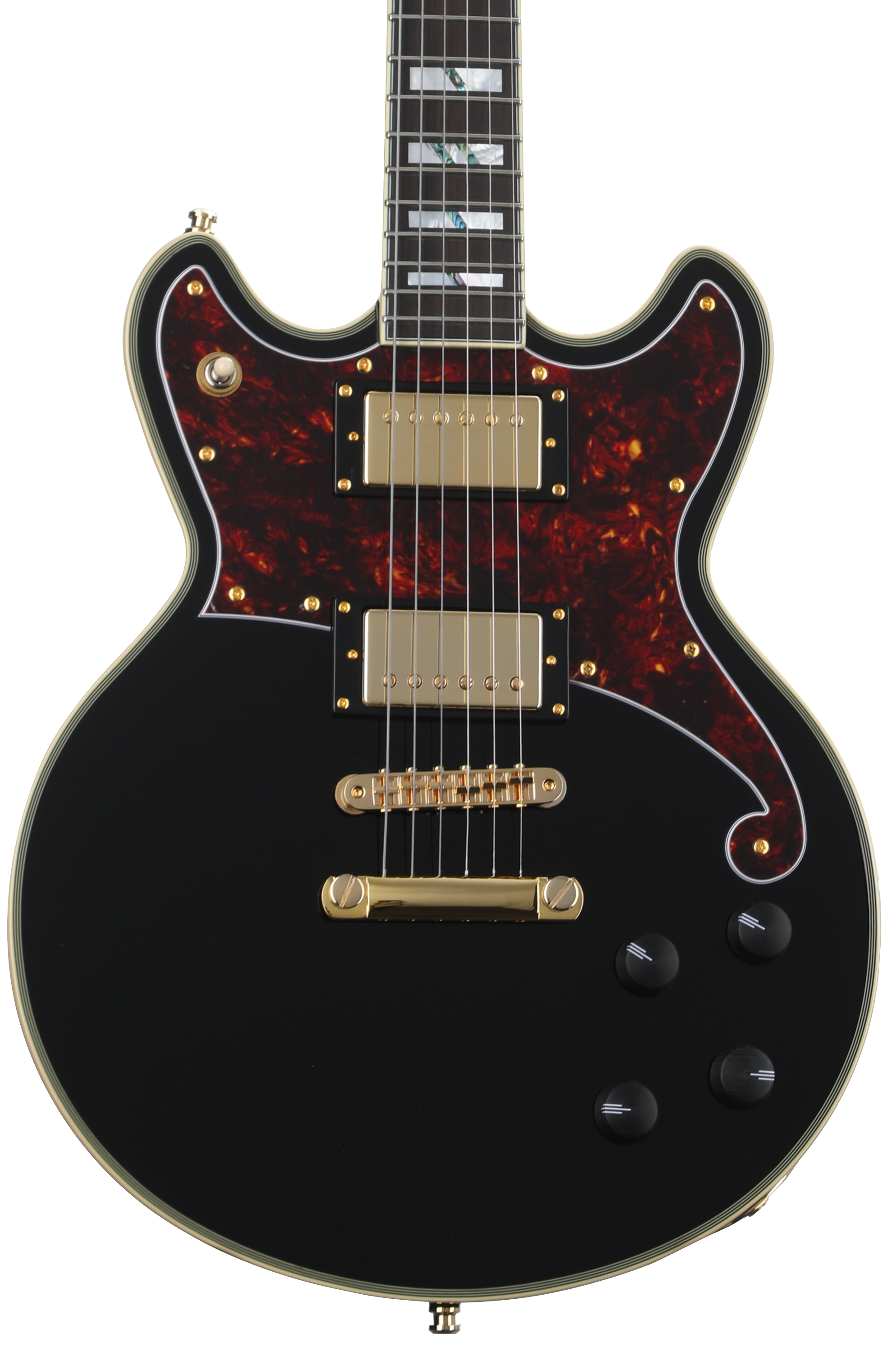 D'Angelico Deluxe Brighton Electric Guitar - Solid Black D'Angelico Deluxe Brighton Electric Guitar - Solid Black