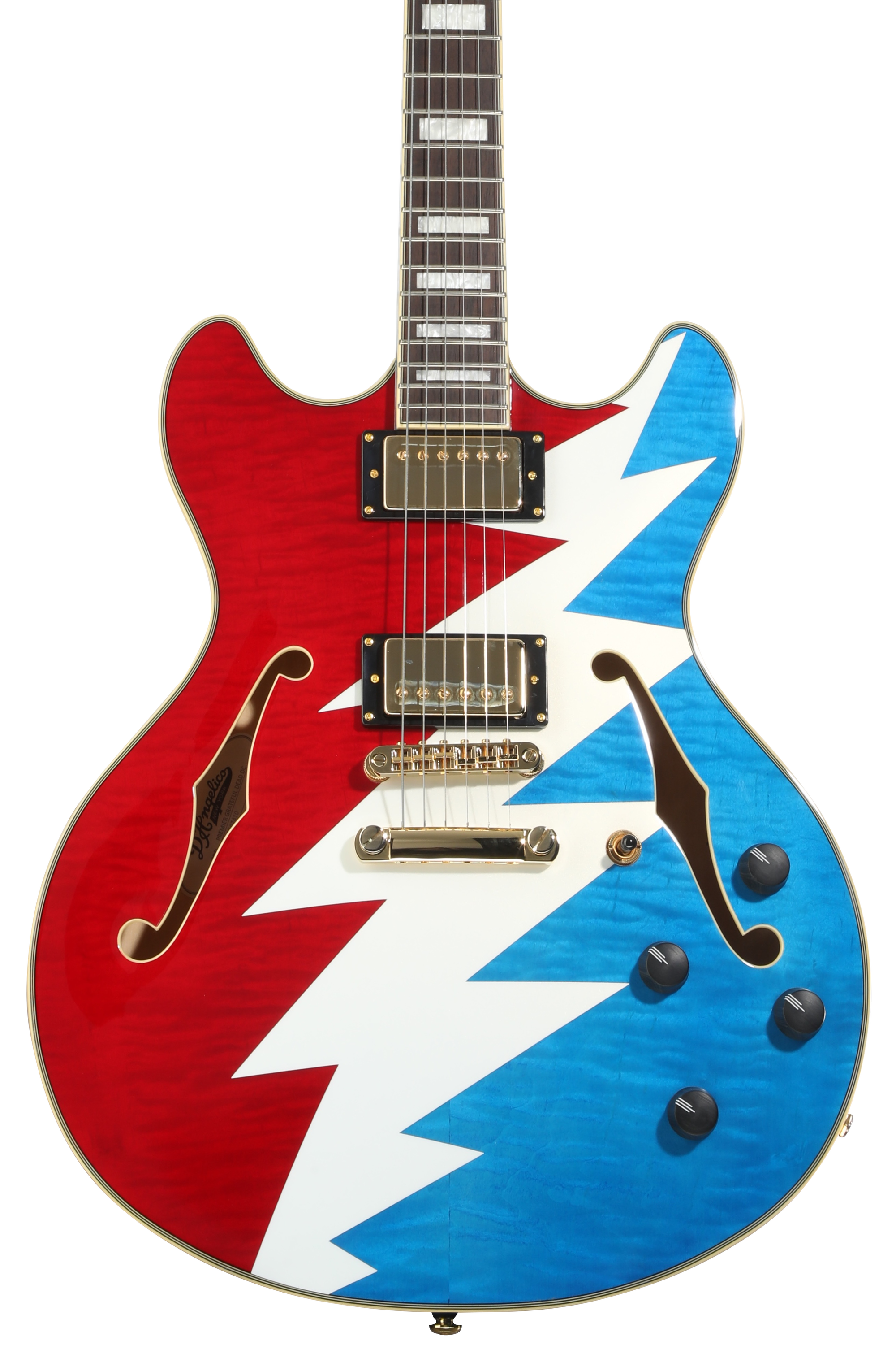 D'Angelico Premier Mini DC - Dark Iced Tea Burst with Stopbar