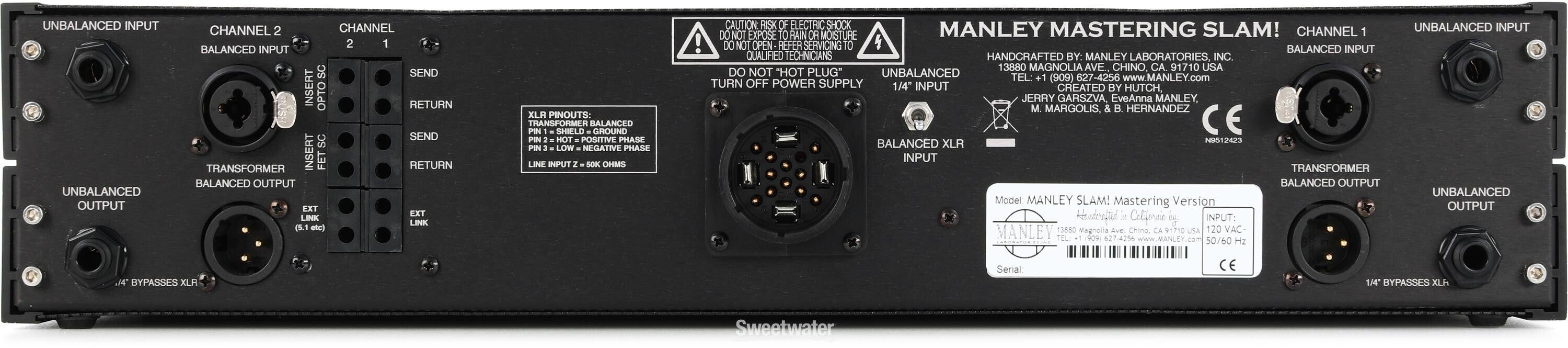 配信機器・PA機器・レコーディング機器 Manley SLAM! Stereo Limiter & Mic Pre Manley SLAM! 2-channel Tube Limiter - Mastering Version