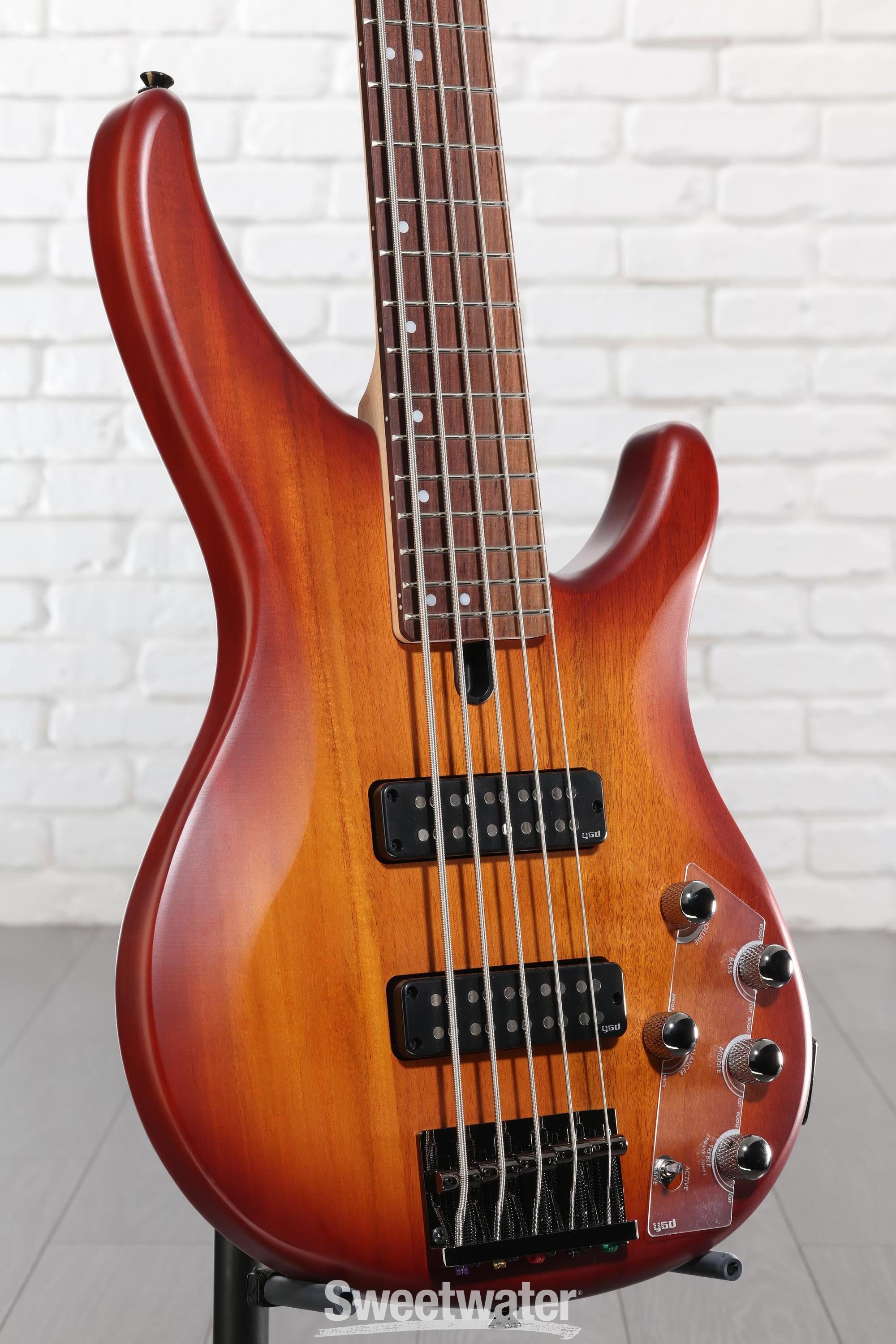 Yamaha TRBX505 5-string Bass Guitar - Brick Burst | Sweetwater