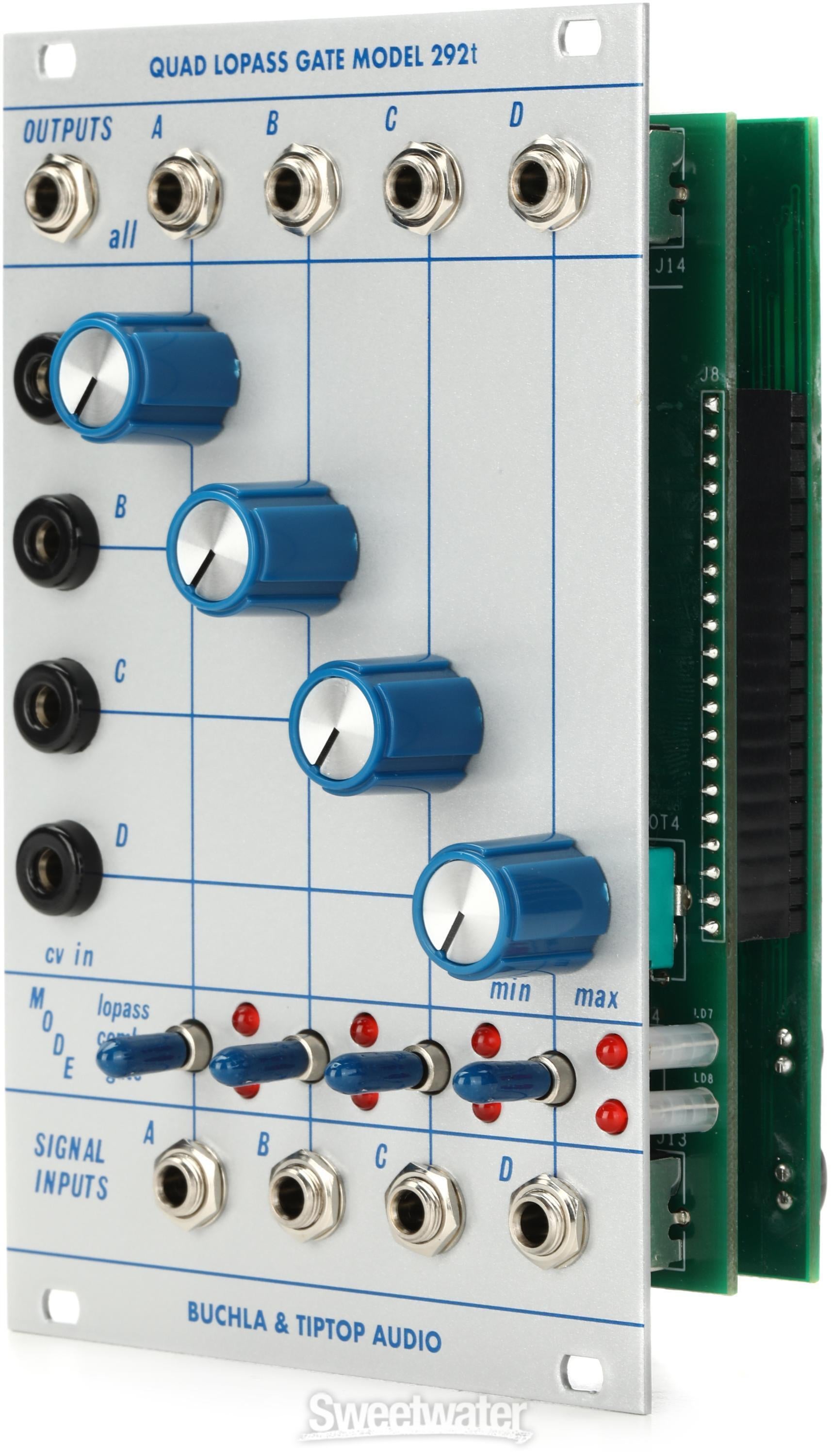 Tiptop Audio Buchla 292t Quad Lopass Gate Eurorack Module | Sweetwater