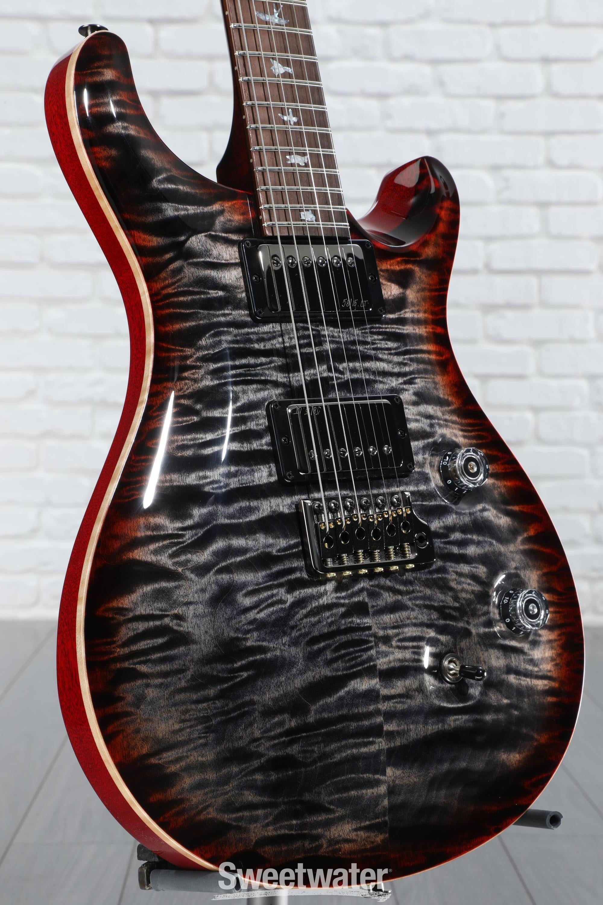 PRS Wood Library Custom 24 10-Top Electric Guitar - Charcoal