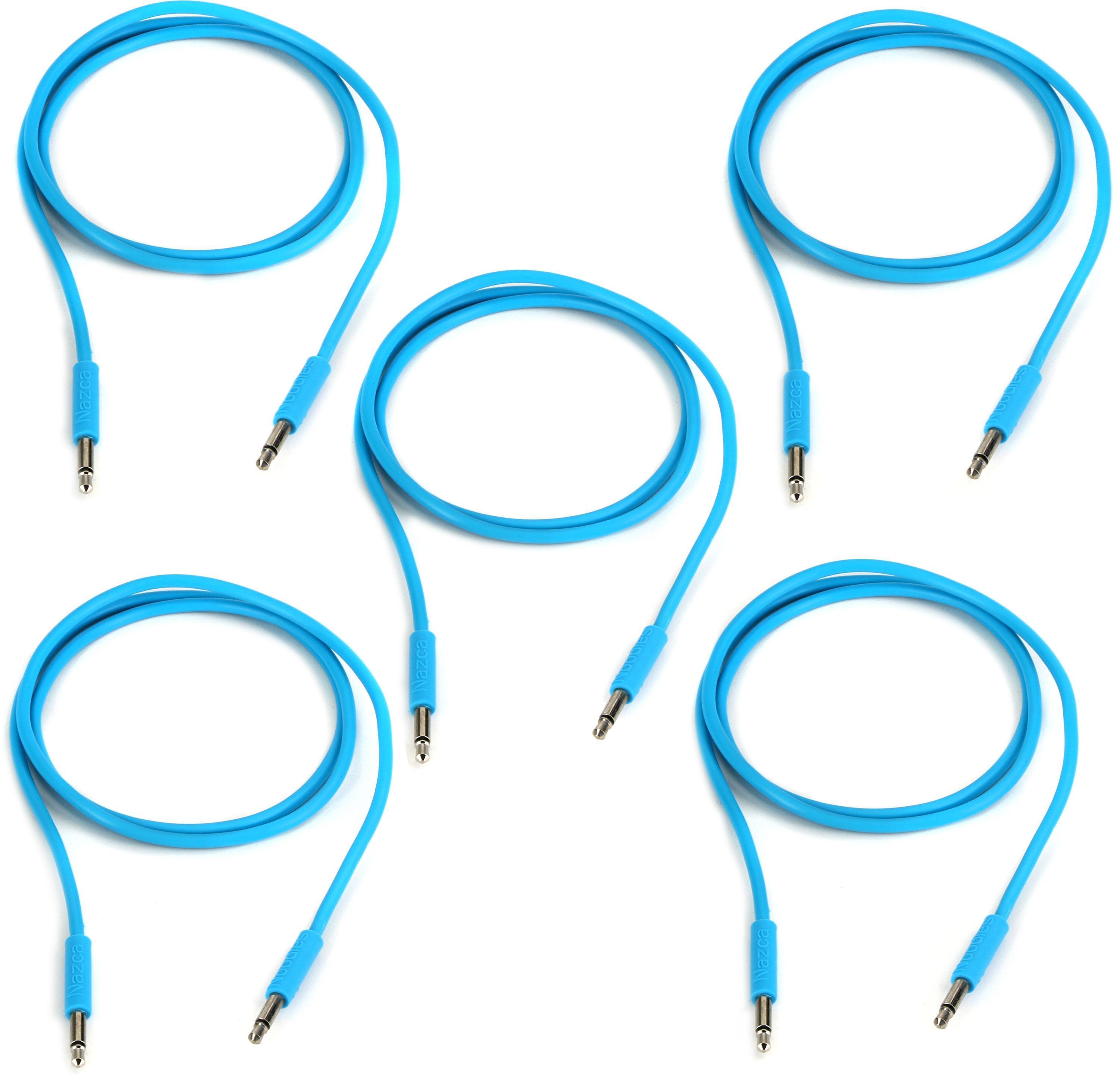 Photo of Nazca Audio Noodles Eurorack Patch Cable 3.5mm TS Male to 3.5mm TS Male - 75cm, Blue
