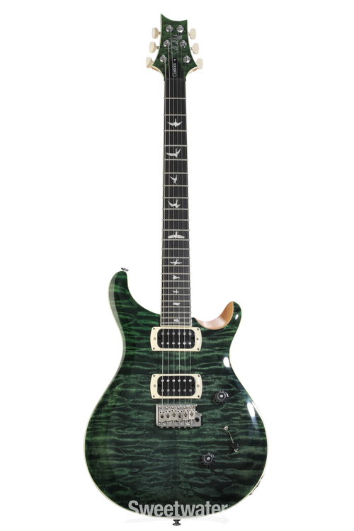 PRS SE Custom 24 Quilt Electric Guitar - Teal Black/Natural Back