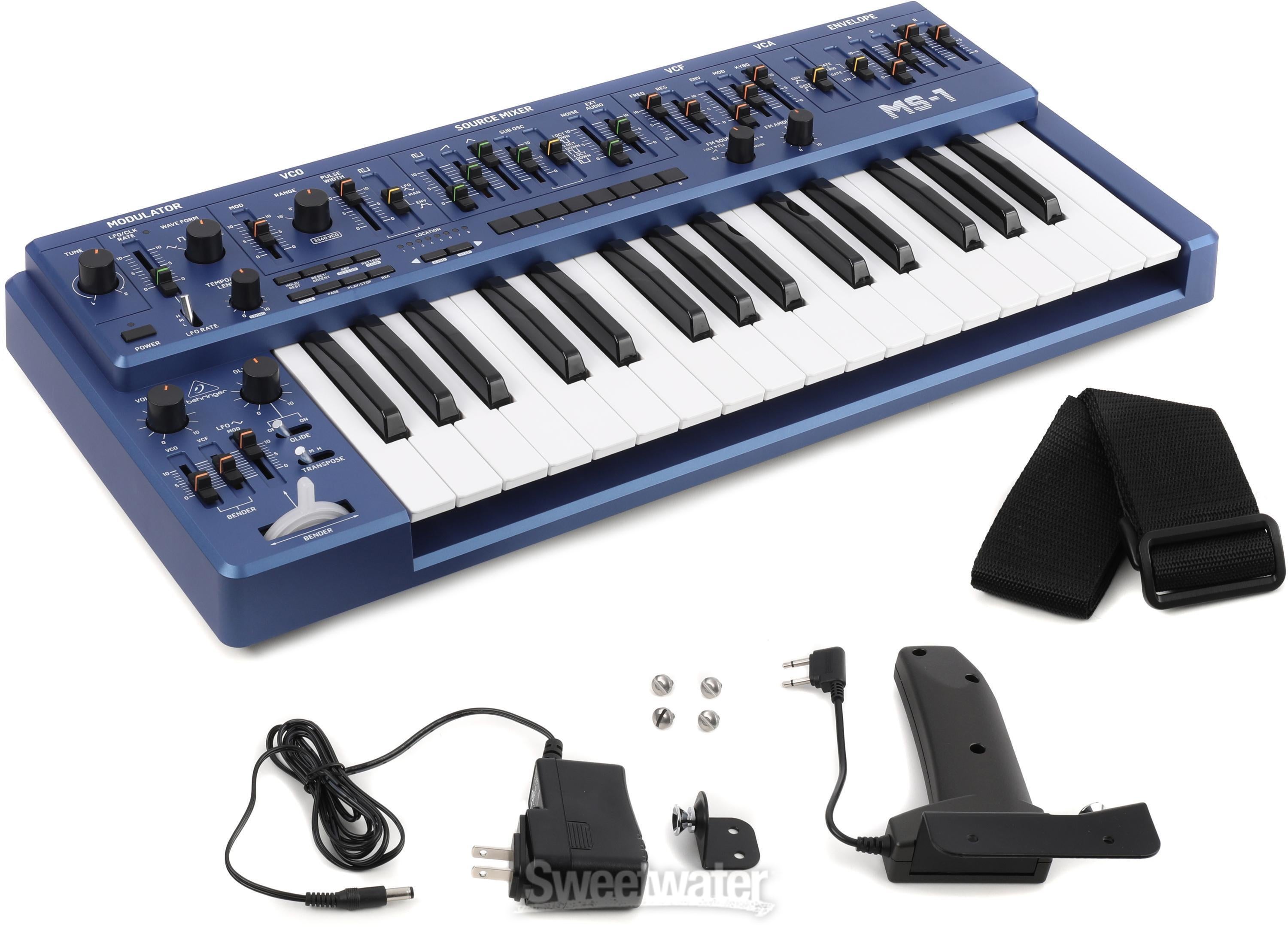 Behringer MS-1-BU Analog Synthesizer with Handgrip - Blue | Sweetwater