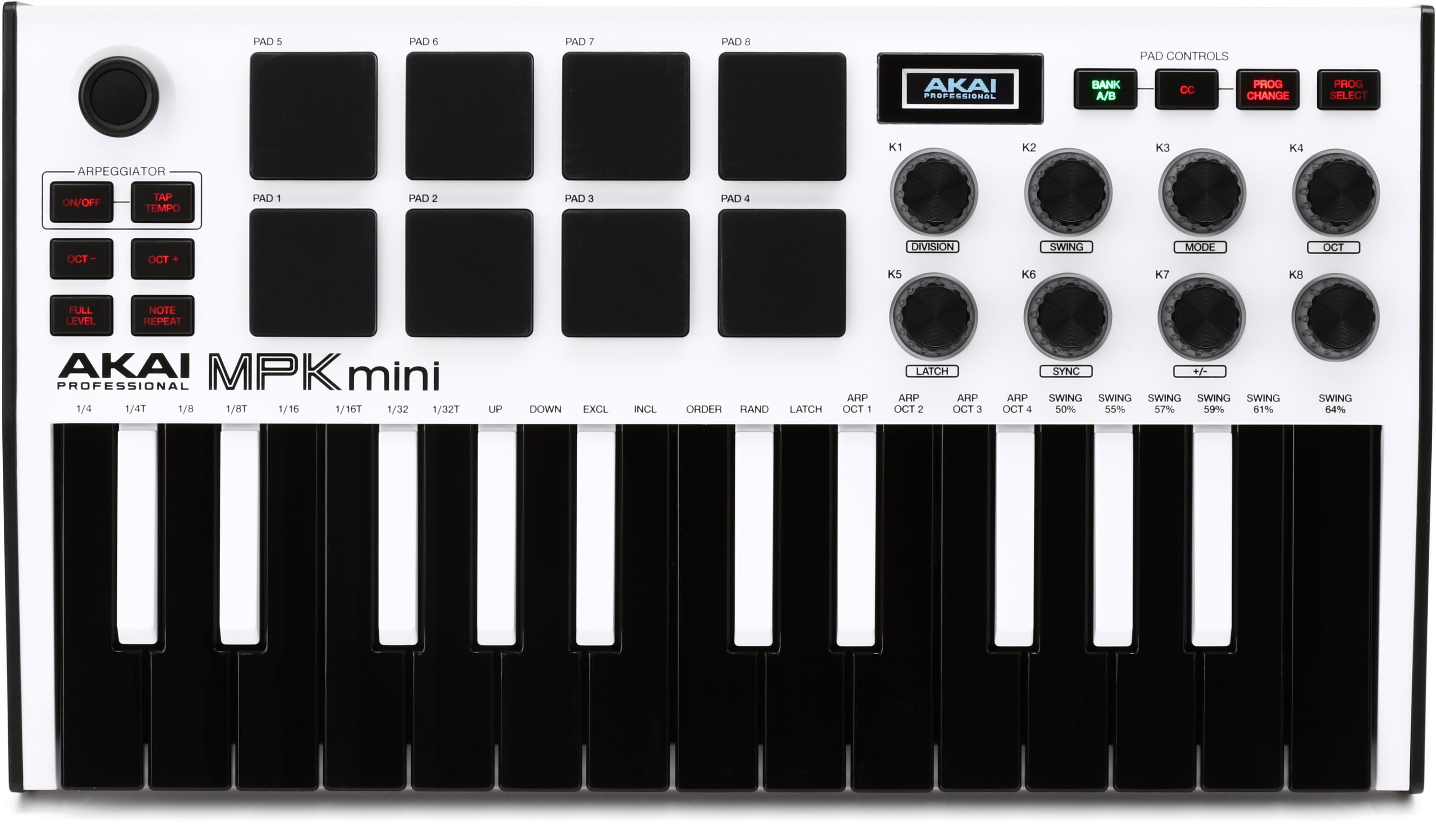 Akai Professional MPK Mini MK III Limited Edition White 25-key Keyboard  Controller