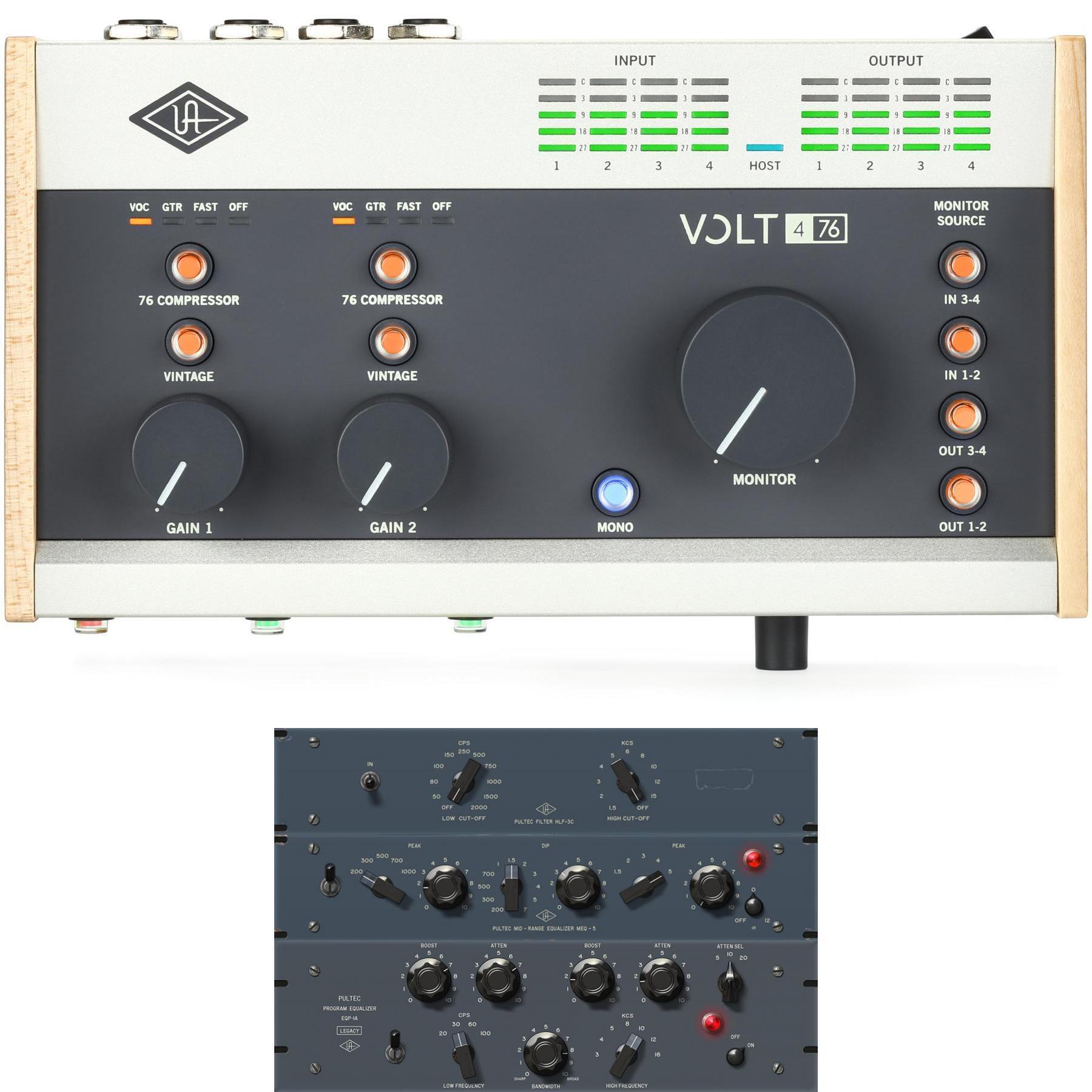 Universal Audio Volt 476 USB-C Audio Interface and Pultec Passive EQ  Plug-in Bundle | Sweetwater