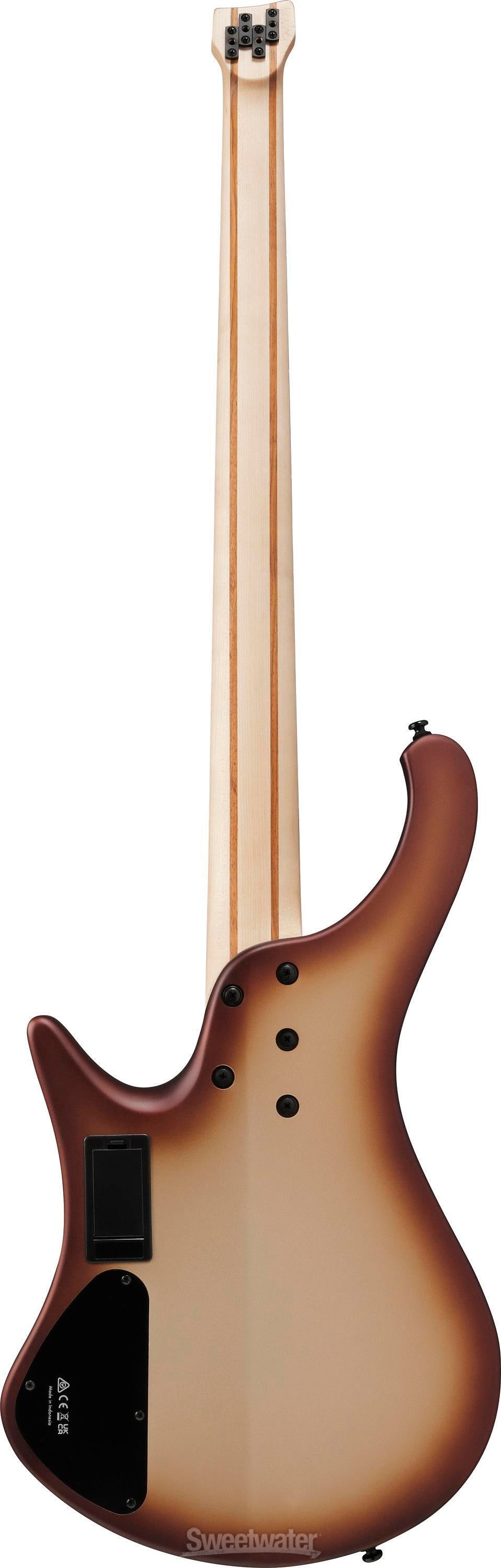 Ibanez Bass Workshop EHB600 Electric Bass Guitar - Charred Champagne Burst Matte