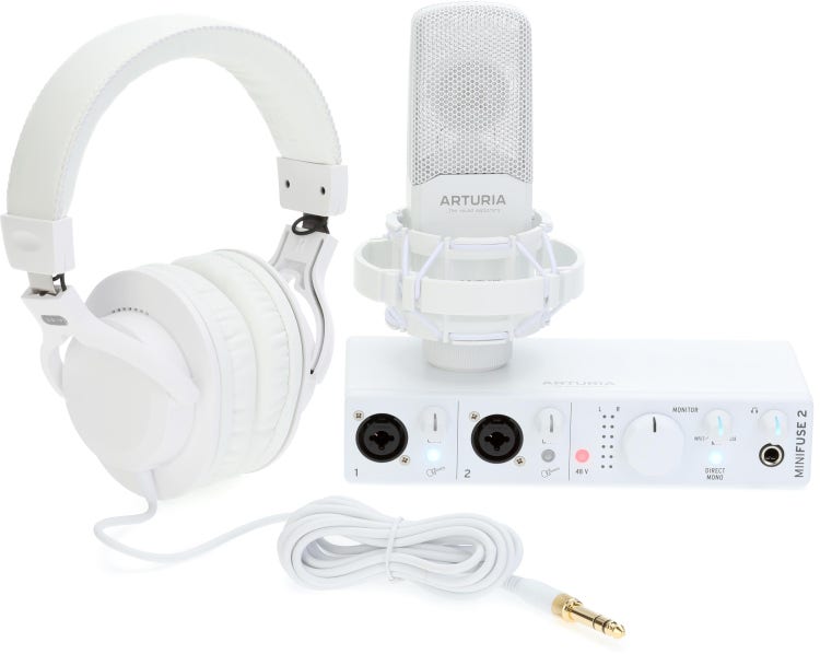 Arturia MiniFuse 2 Recording Pack - White | Sweetwater 