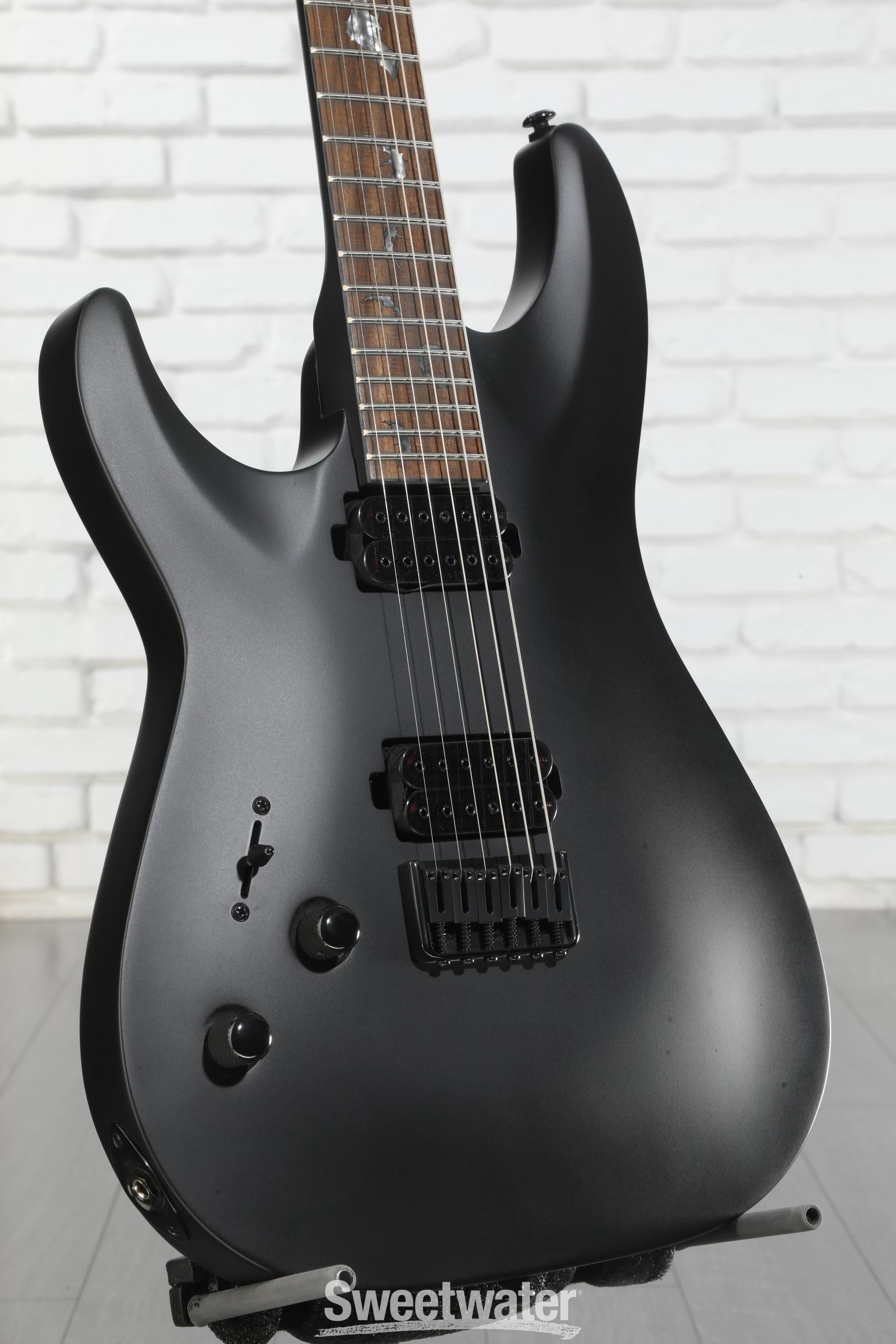 Schecter Damien-6 SBK Left-Handed Electric Guitar - Satin Black