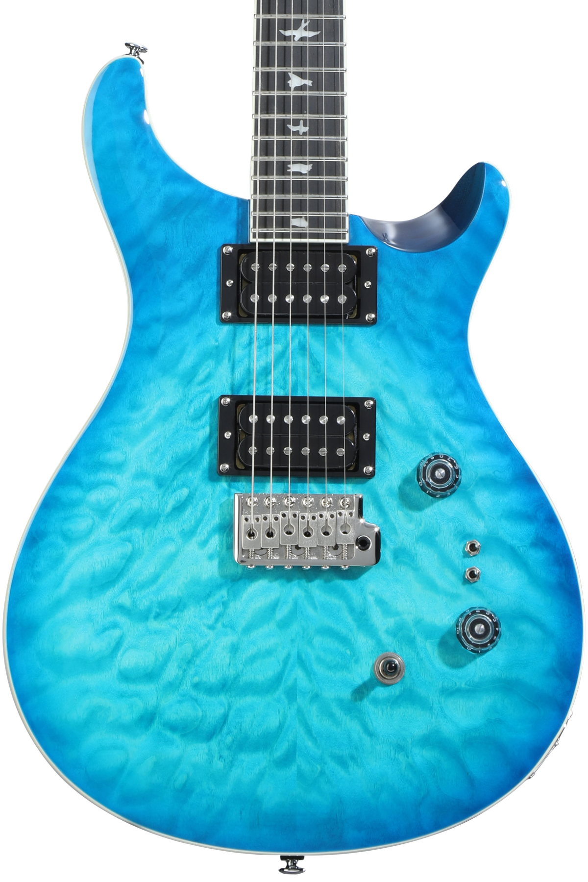 PRS SE custom24 blue LEDライト付き！ PRS SE Custom 24 Electric Guitar - Faded Blue | Sweetwater