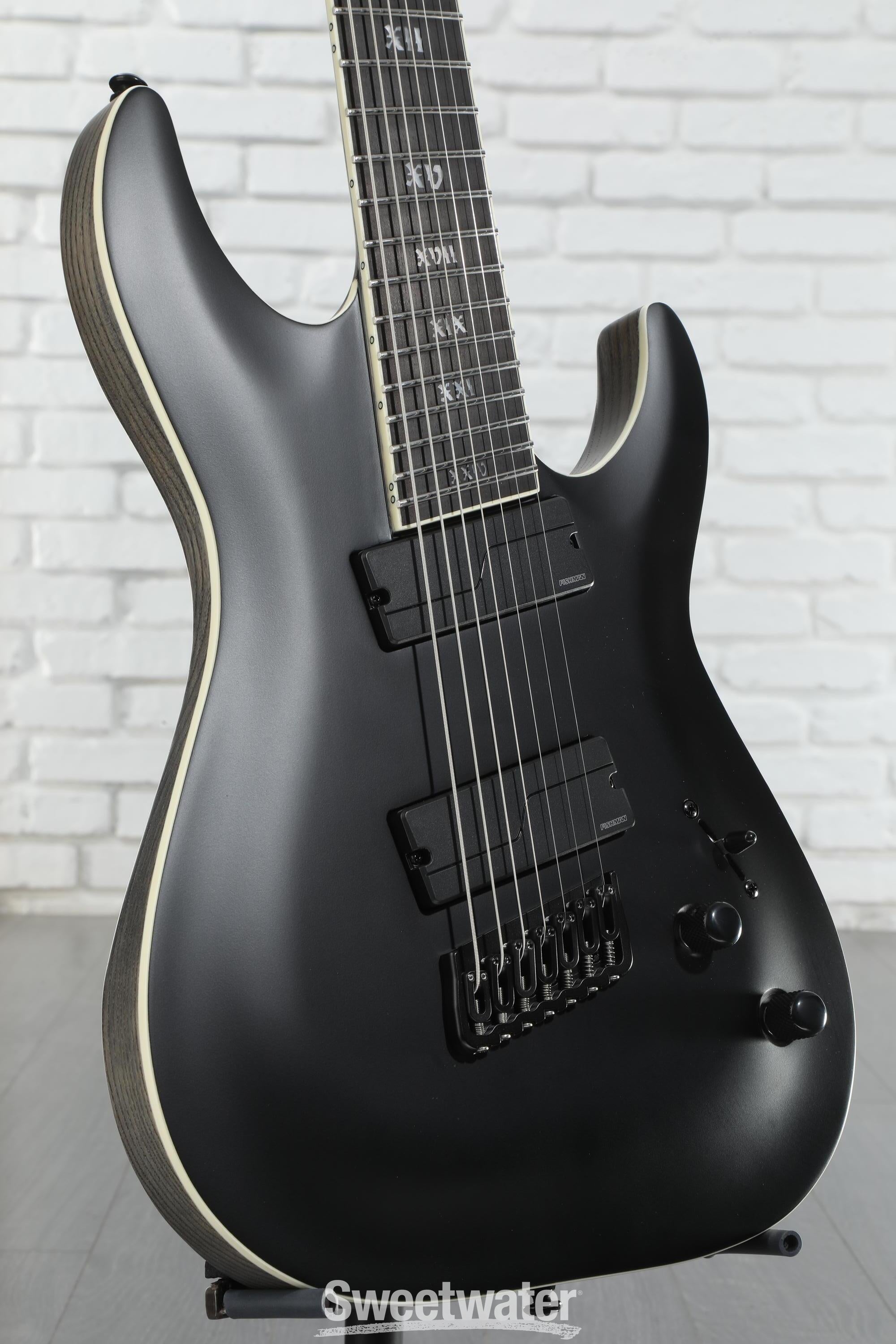 Schecter C-7 Multi-scale SLS Elite Evil Twin 7-string Electric Guitar - Satin Black
