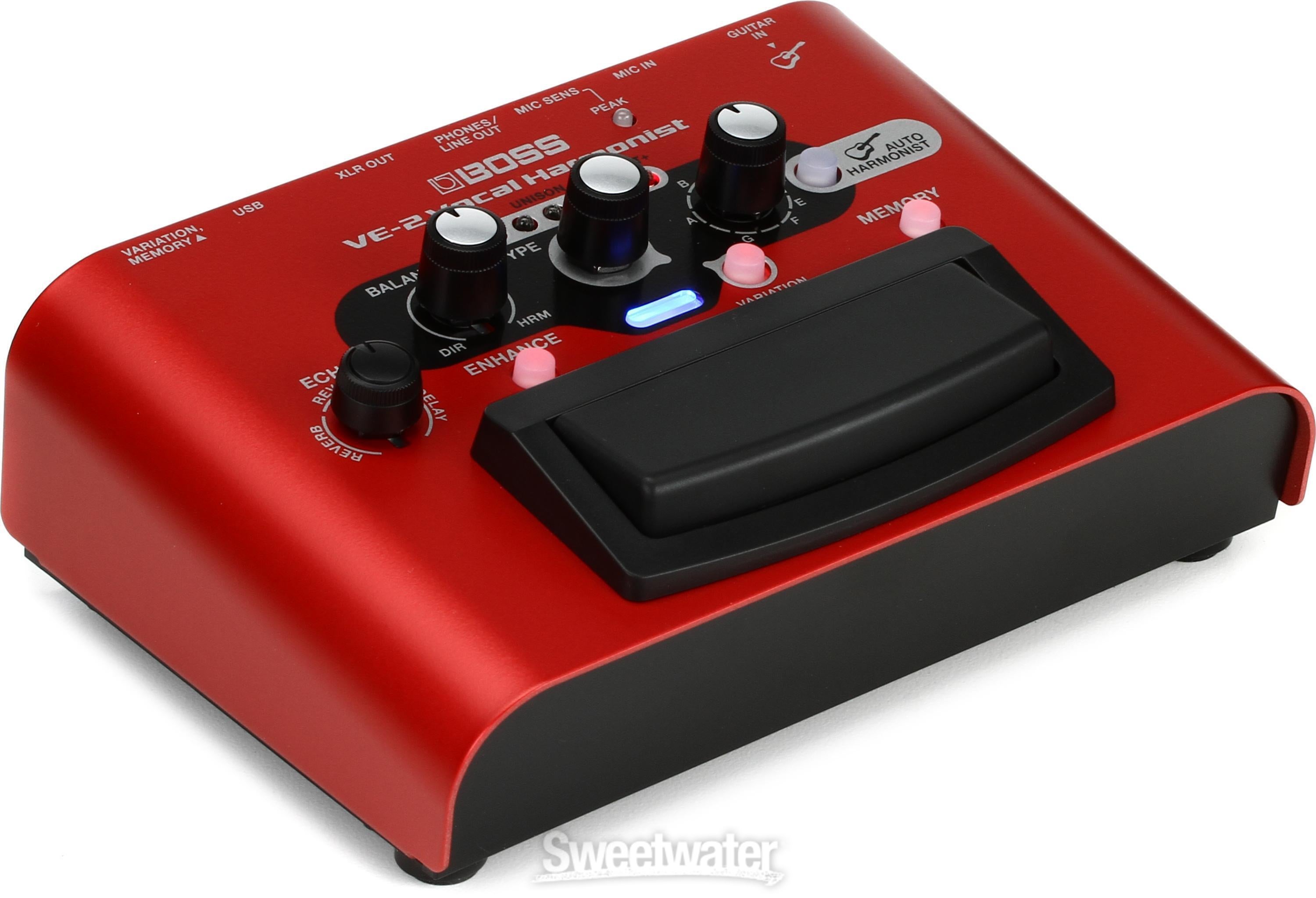 Boss VE-2 Vocal Harmonist Effects Processor | Sweetwater