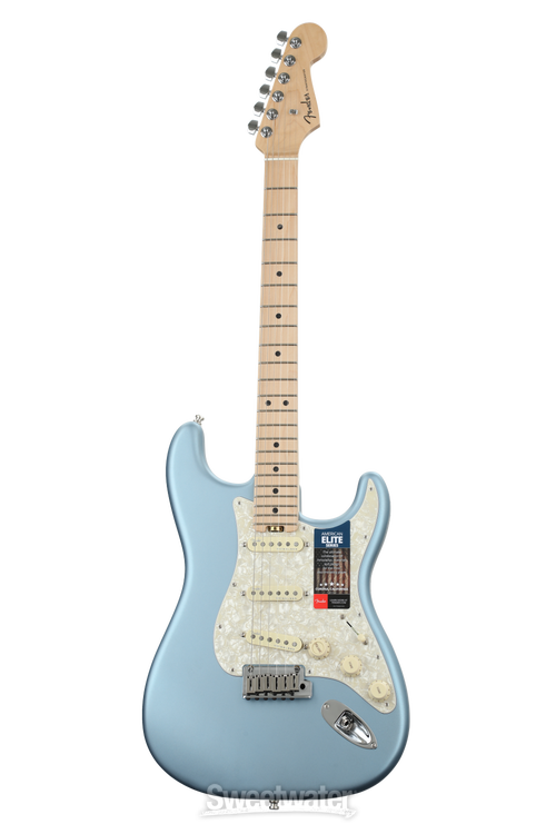 Fender American Elite Stratocaster - Satin Ice Blue Metallic w/ Maple  Fingerboard | Sweetwater