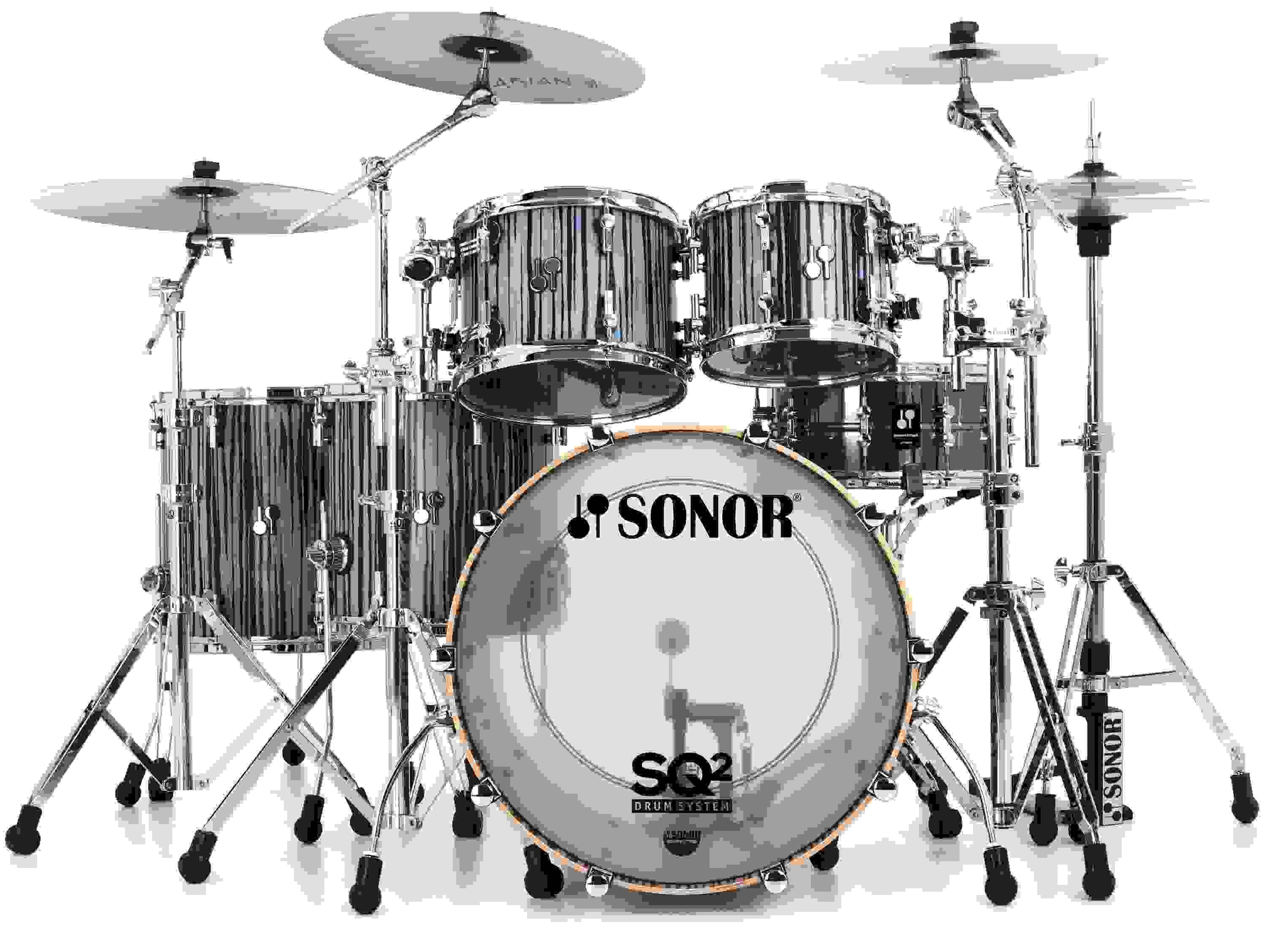 Sonor SQ2 5-piece Shell Pack - Stratawood Semi-gloss