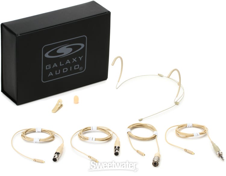 Galaxy Audio HSM4 Dual Ear Omni-Directional Headset Mic With 4x Mixed