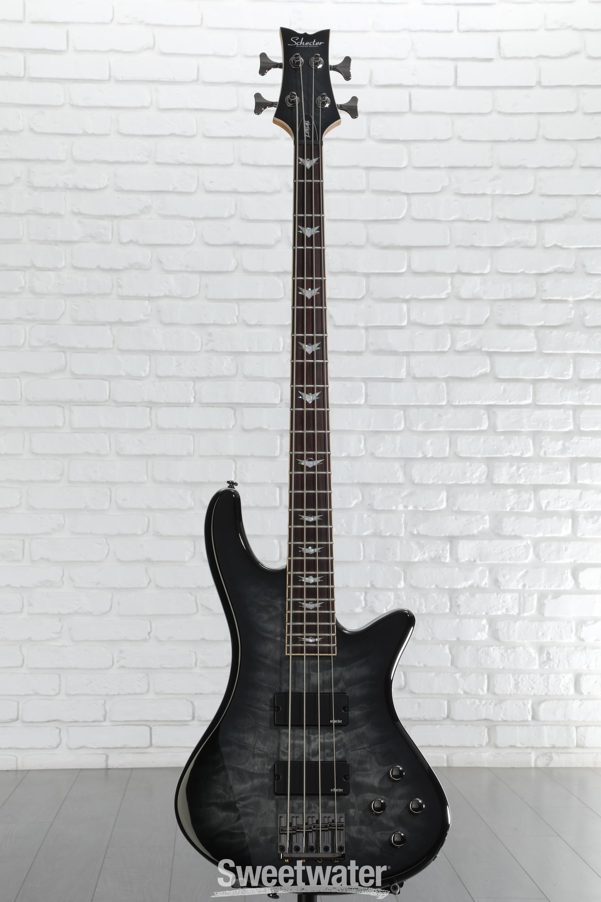 Schecter Stiletto Extreme 4 Bass Guitar - See-Thru Black