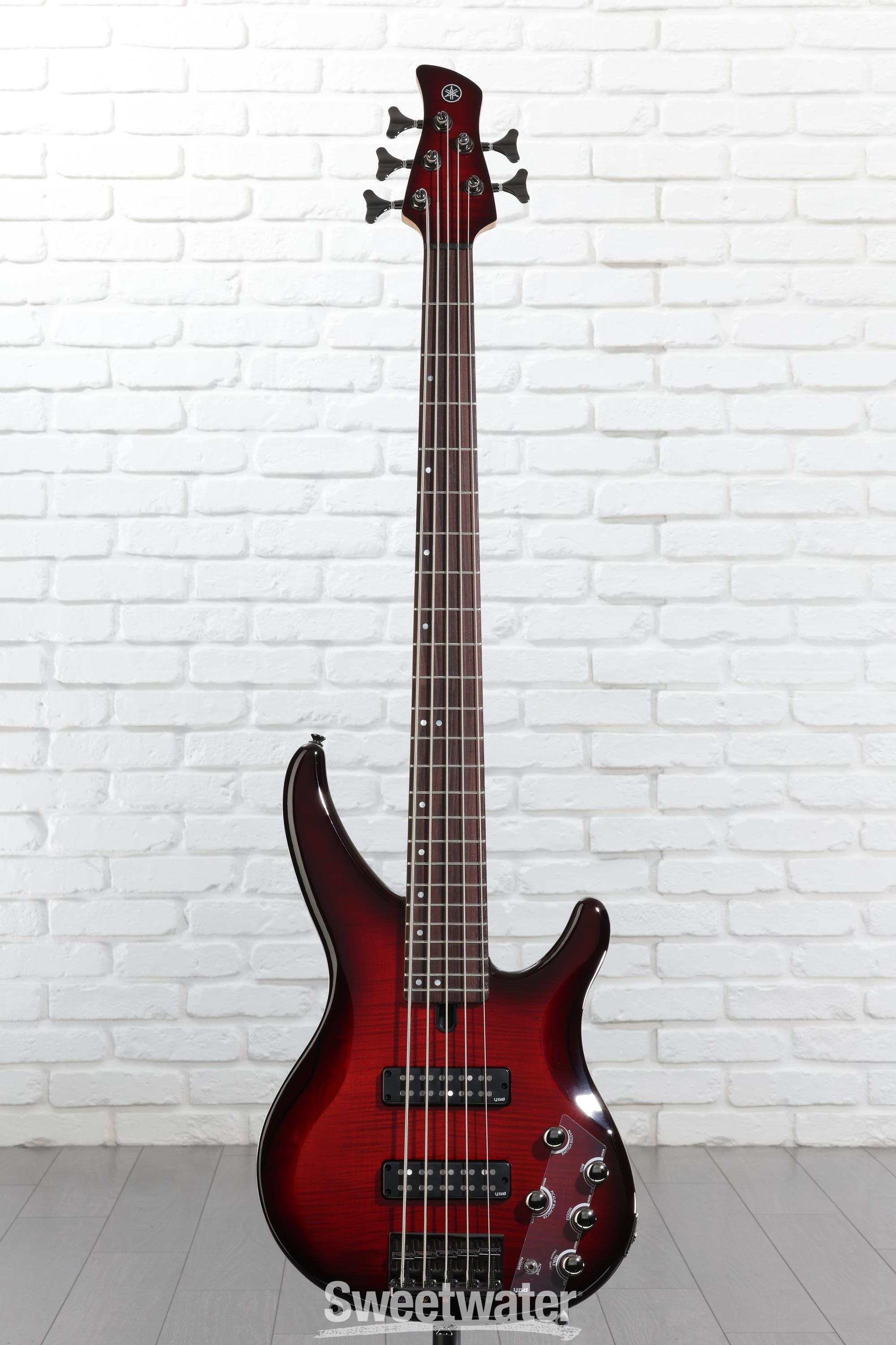Yamaha TRBX605FM 5-string Bass Guitar - Dark Red Burst | Sweetwater