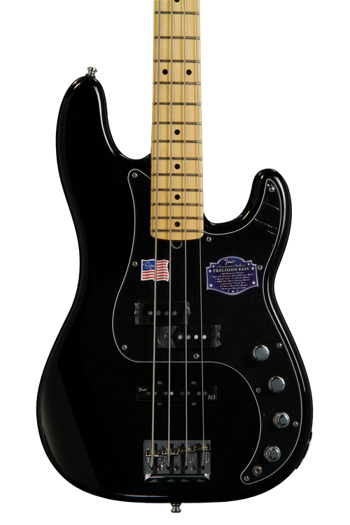 Fender American Deluxe Precision Bass - Black | Sweetwater