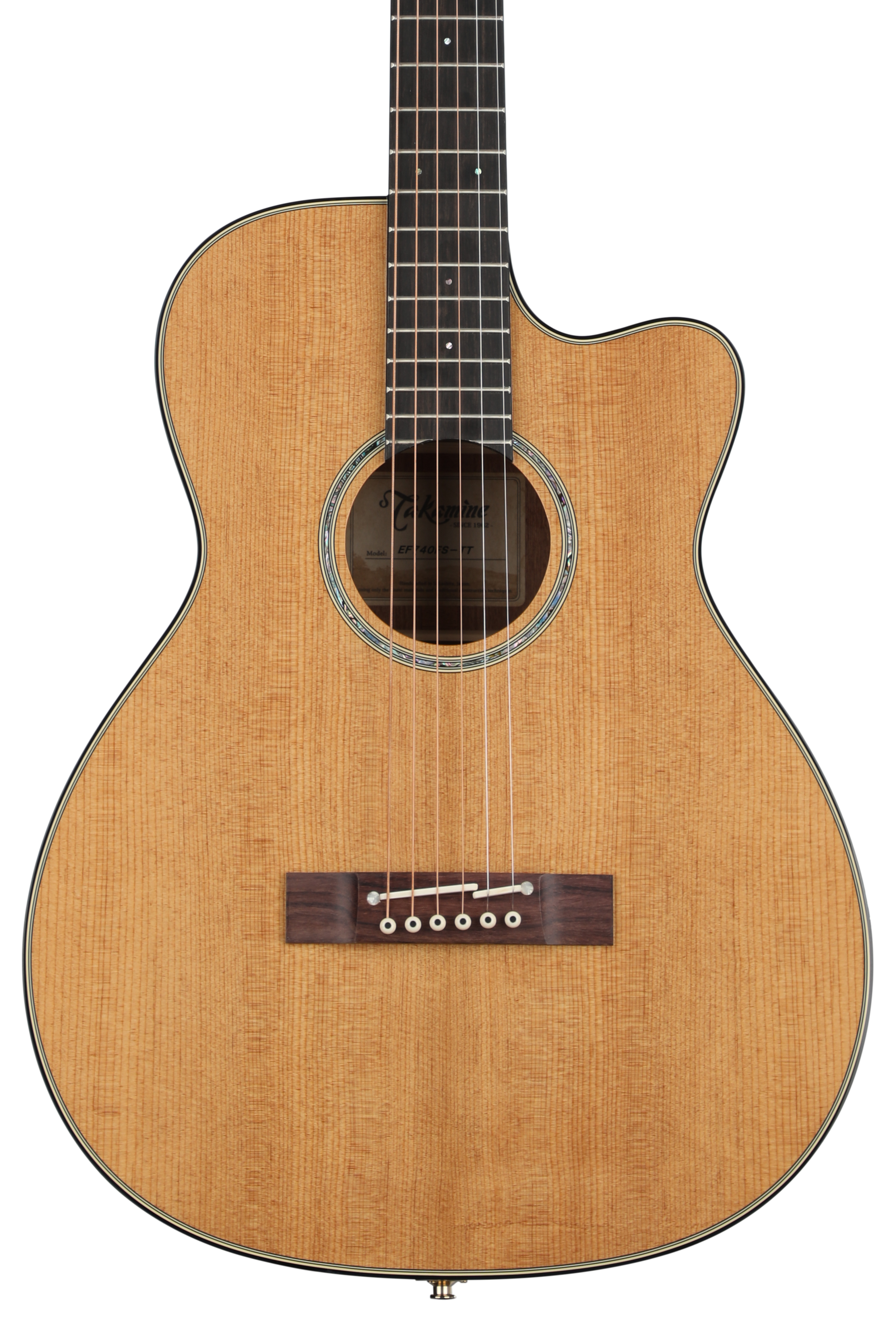 Takamine EF740FS TT Orchestra Acoustic Electric Guitar Natural
