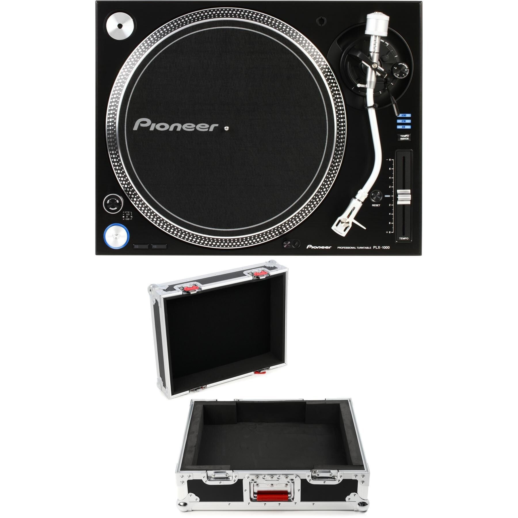Pioneer DJ PLX-1000 Professional Turntable with ATA Hard Case 