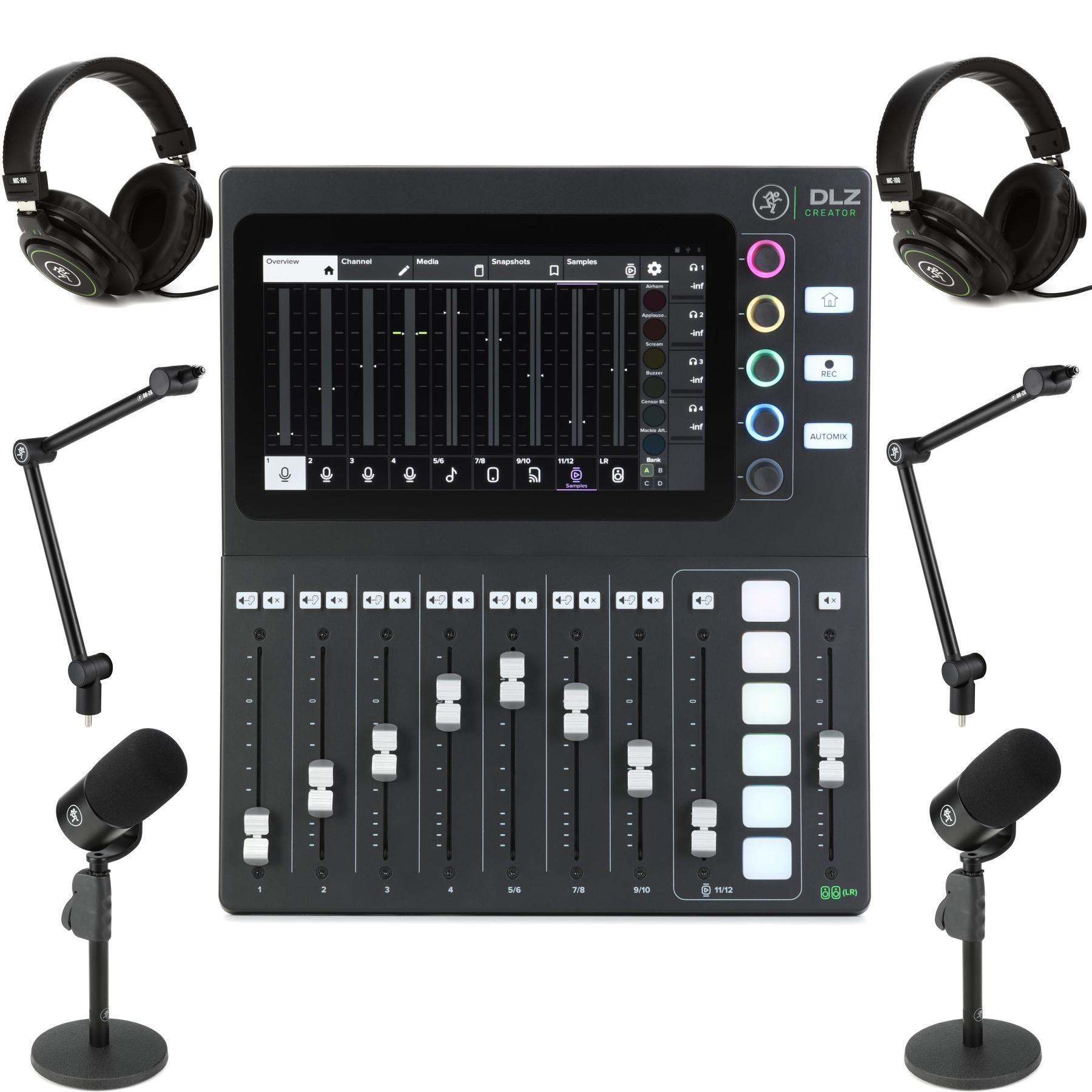 Mackie DLZ Creator Digital Mixer with Mackie EM-99B Dynamic